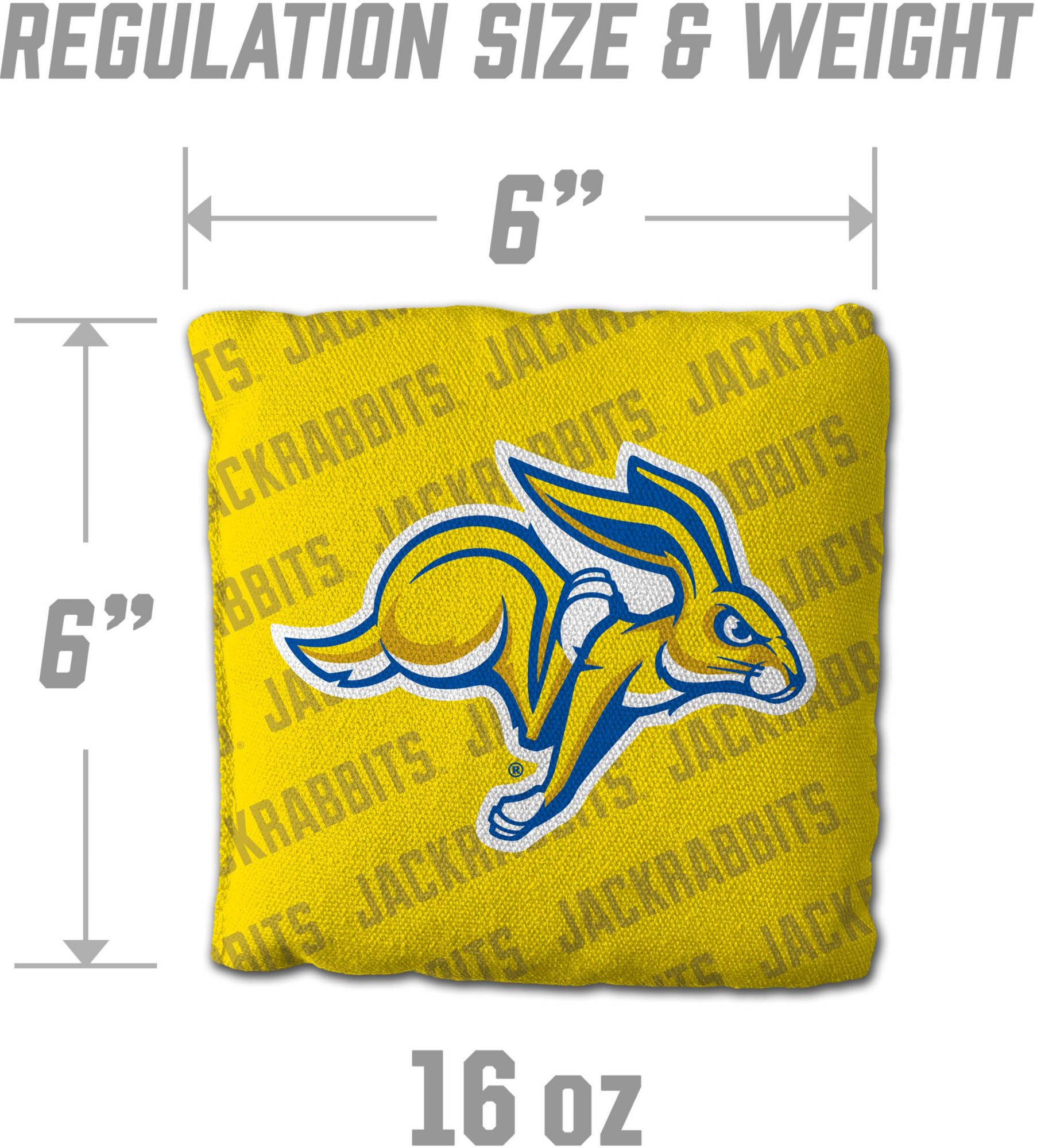 YouTheFan South Dakota State Jackrabbits Yellow 4-Pack Cornhole Bean Bag Set product image