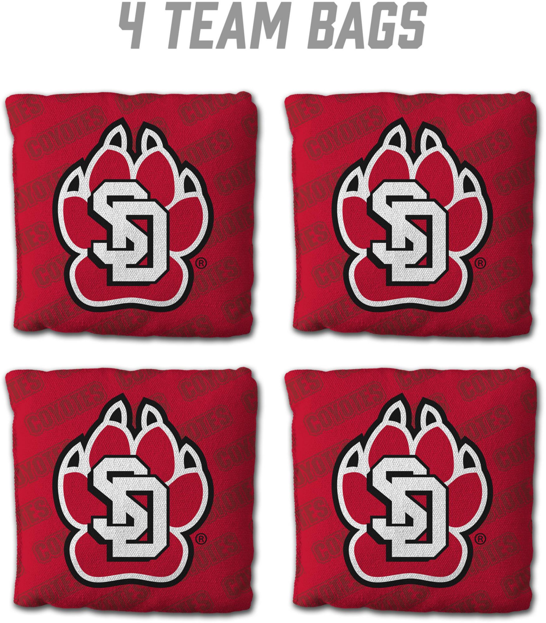 YouTheFan South Dakota Coyotes Red 4-Pack Cornhole Bean Bag Set product image