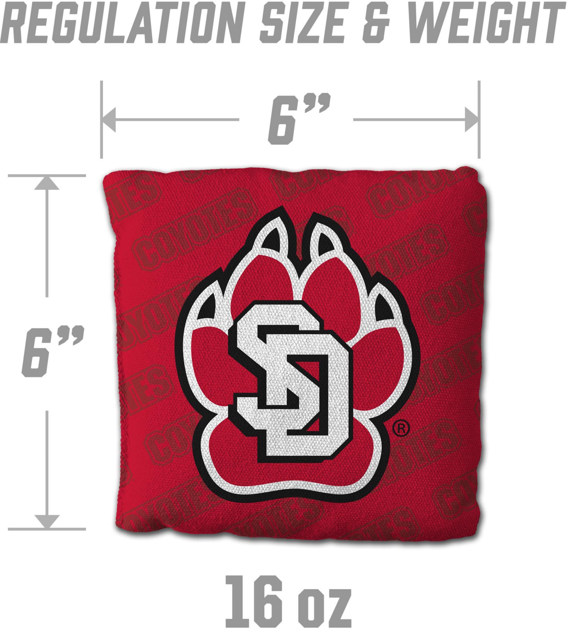 YouTheFan South Dakota Coyotes Red 4-Pack Cornhole Bean Bag Set product image