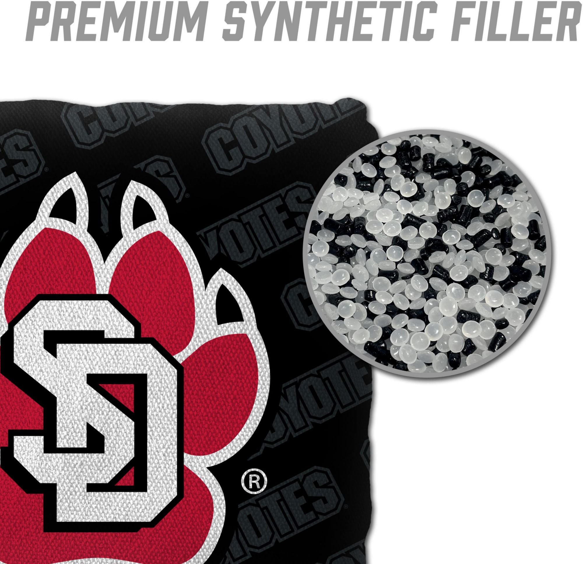 YouTheFan South Dakota Coyotes Black 4-Pack Cornhole Bean Bag Set product image