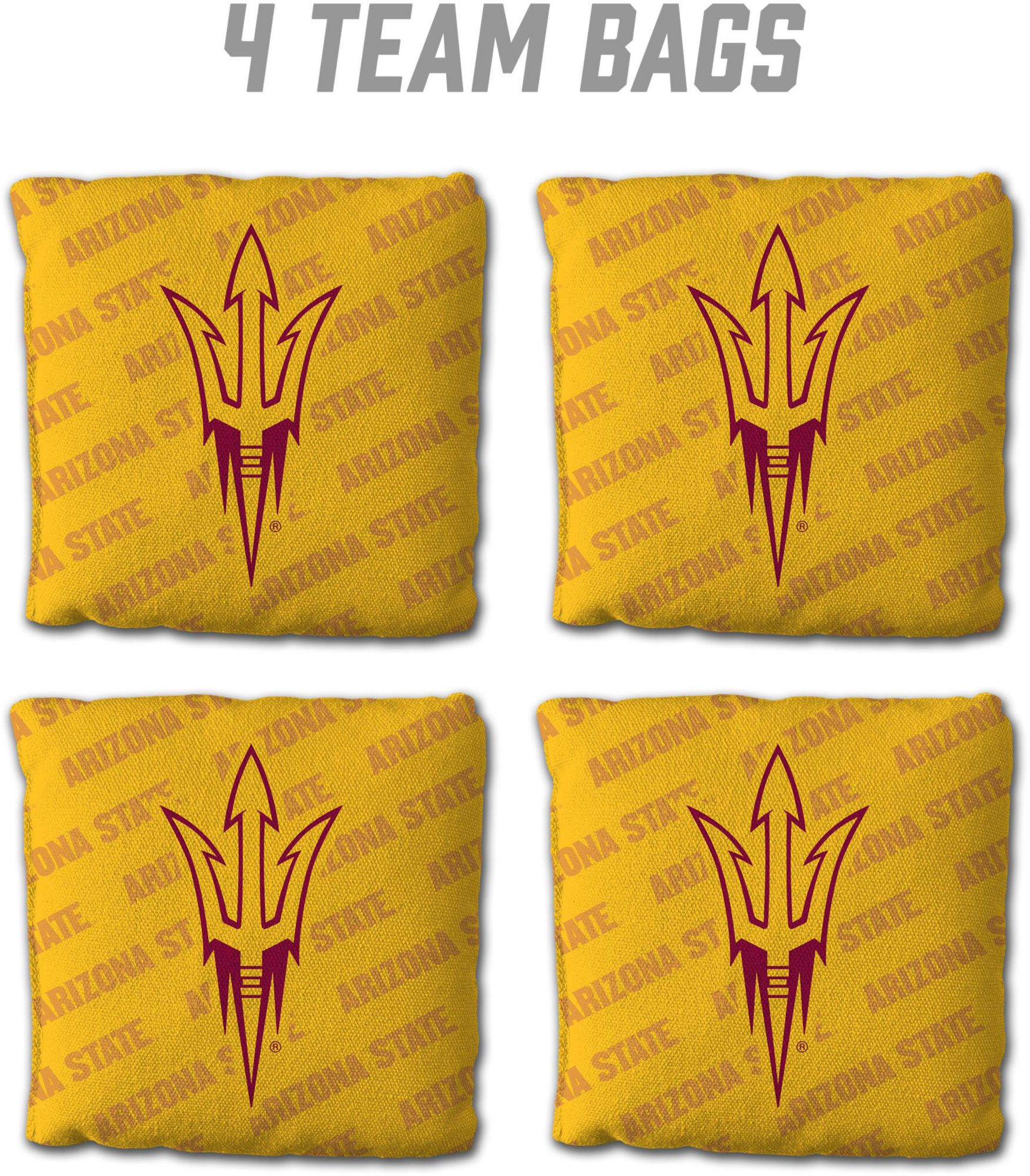 YouTheFan Arizona State Sun Devils Yellow 4-Pack Cornhole Bean Bag Set product image