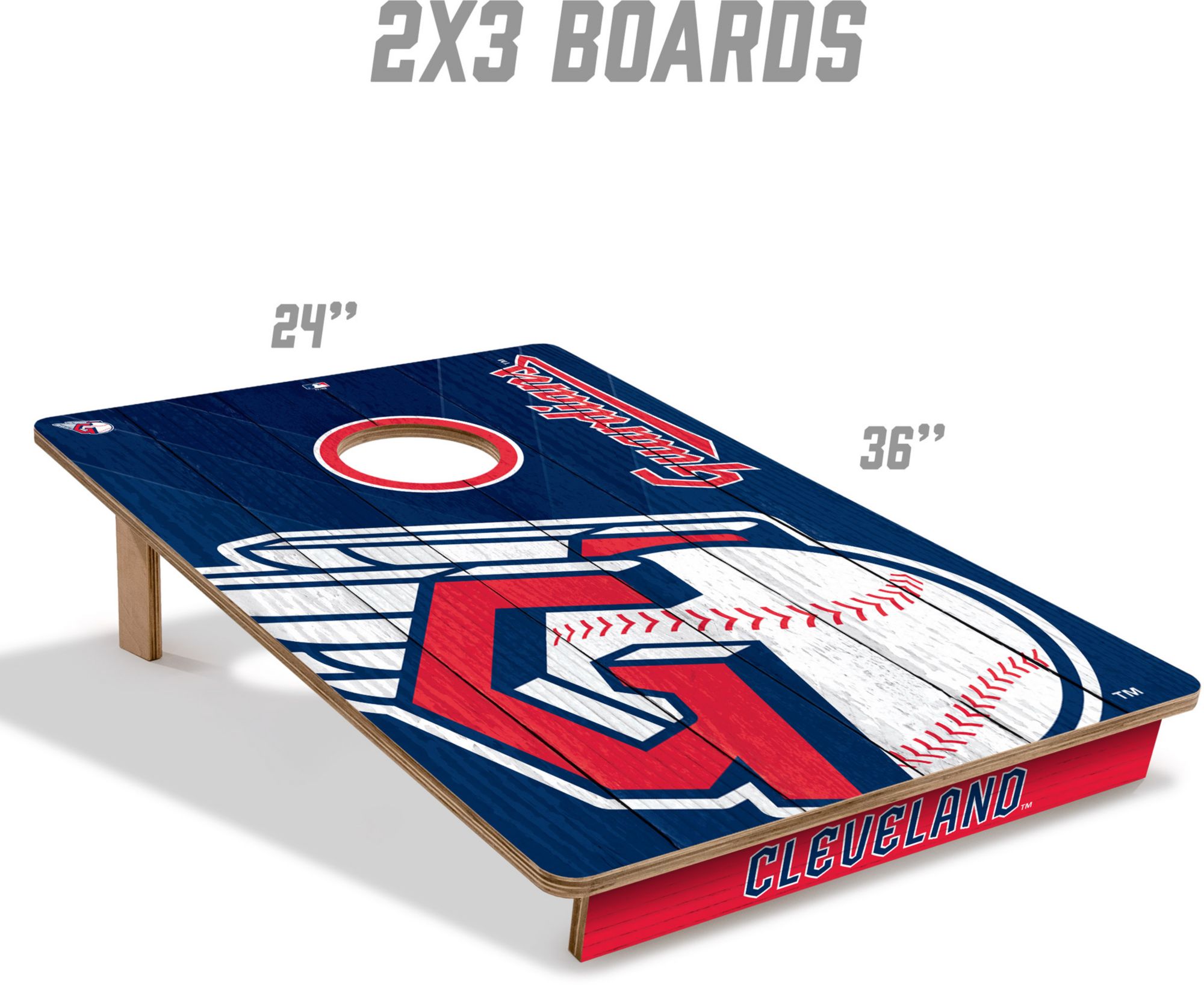YouTheFan Cleveland Guardians 2' x 3' Cornhole Boards product image