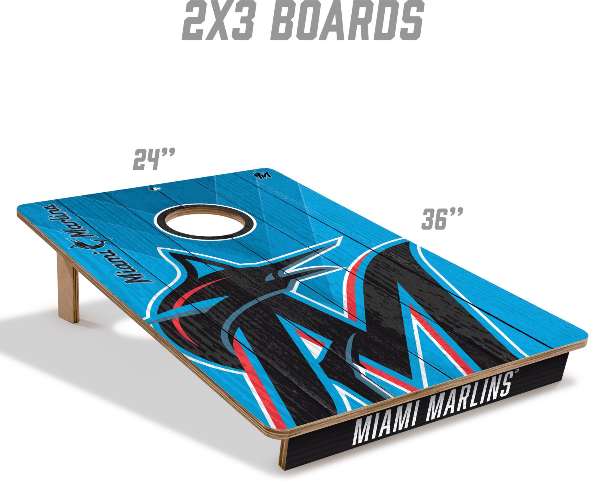 YouTheFan Miami Marlins 2' x 3' Cornhole Boards product image
