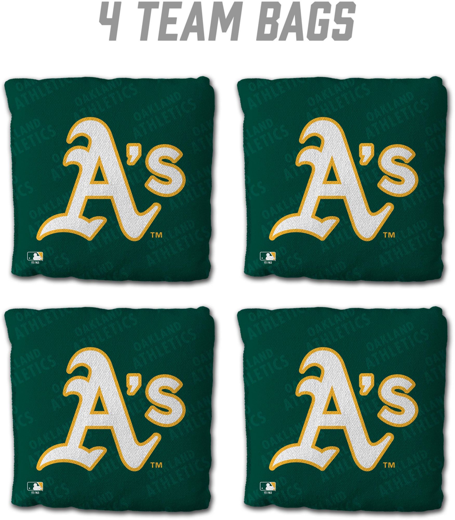 YouTheFan Athletics Green 4-Pack Cornhole Bean Bag Set product image
