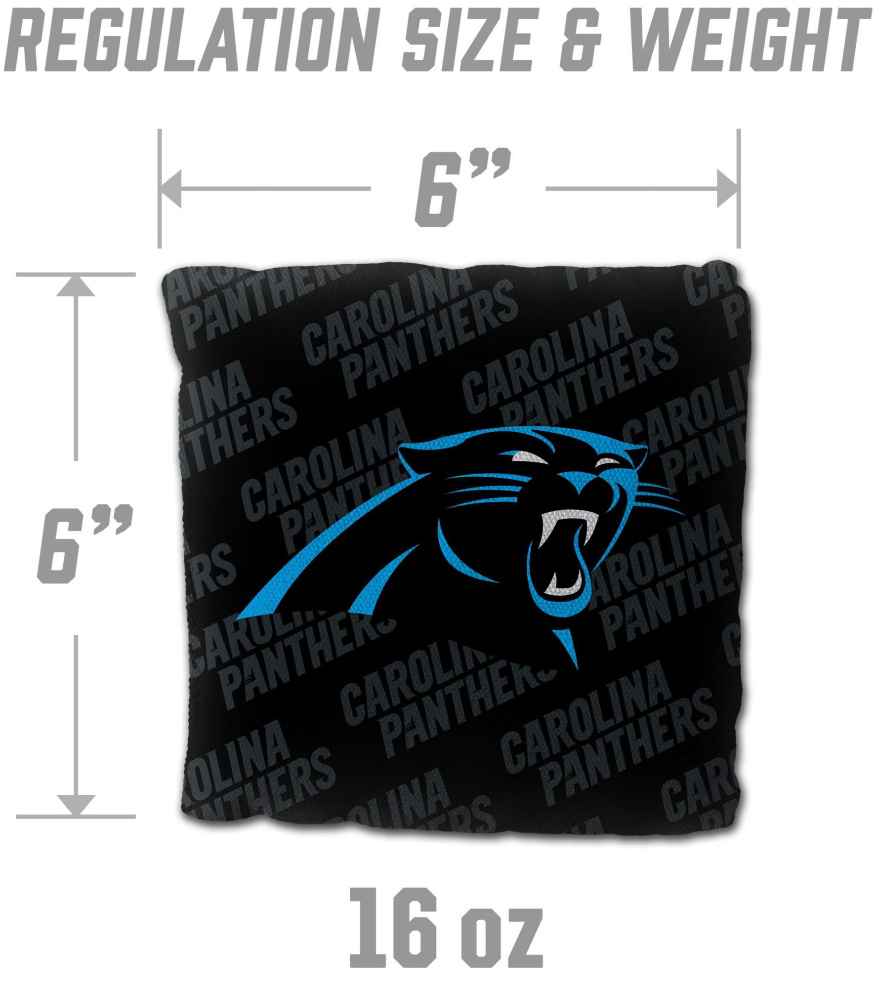 YouTheFan Carolina Panthers 4-Pack Black Cornhole Bean Bags product image