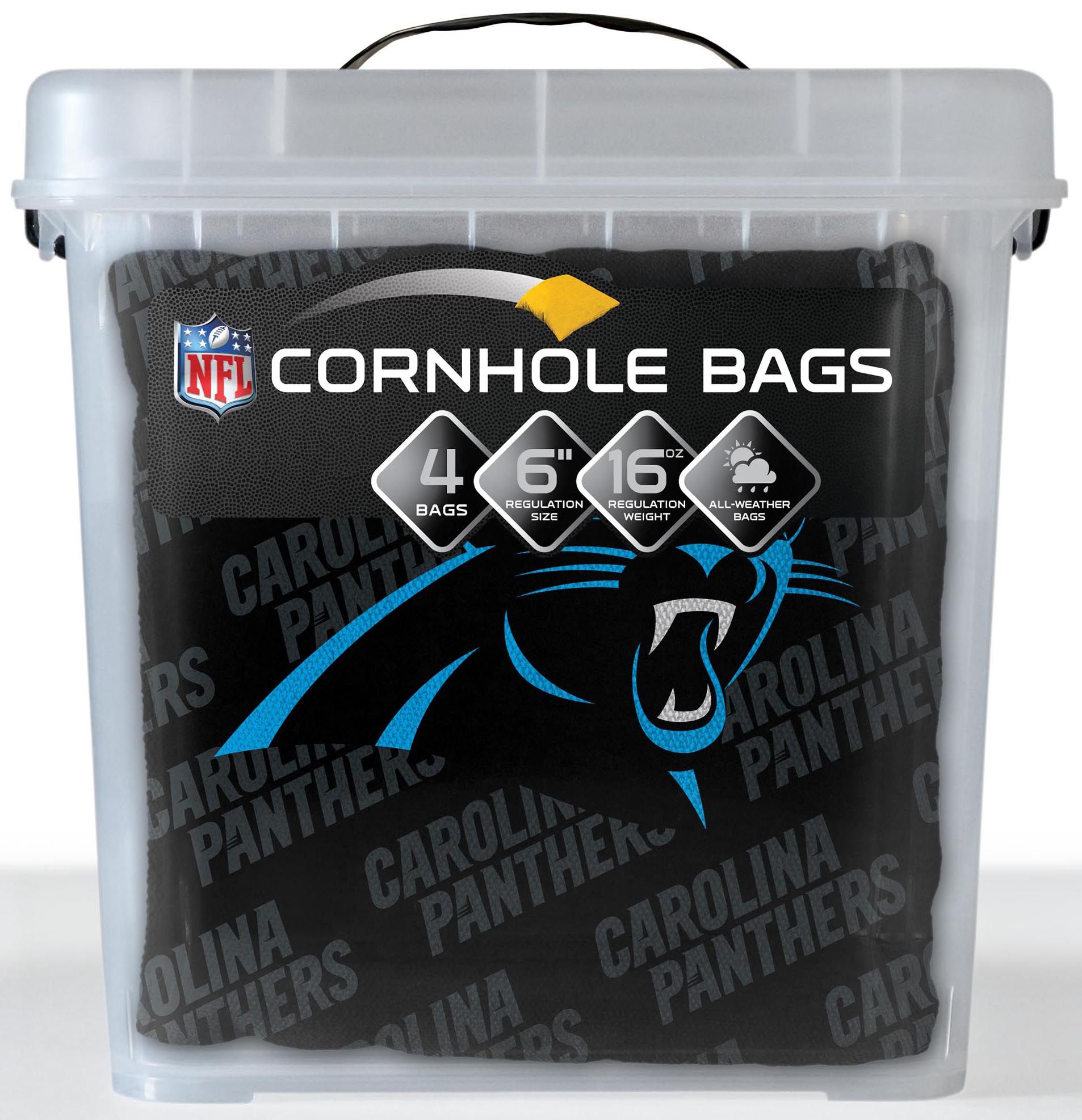 YouTheFan Carolina Panthers 4-Pack Black Cornhole Bean Bags product image