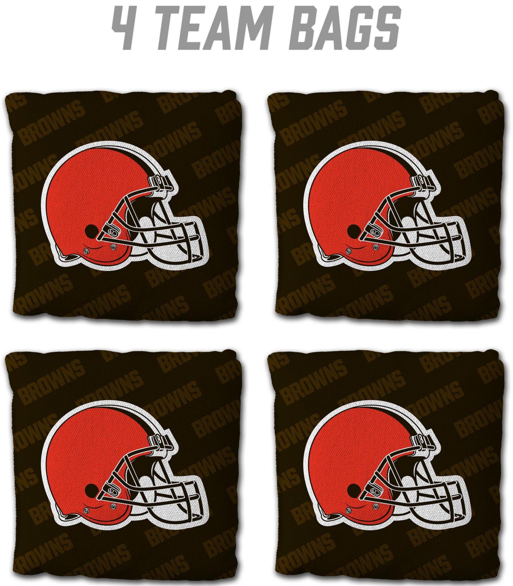 YouTheFan Cleveland Browns 4-Pack Brown Cornhole Bean Bags product image