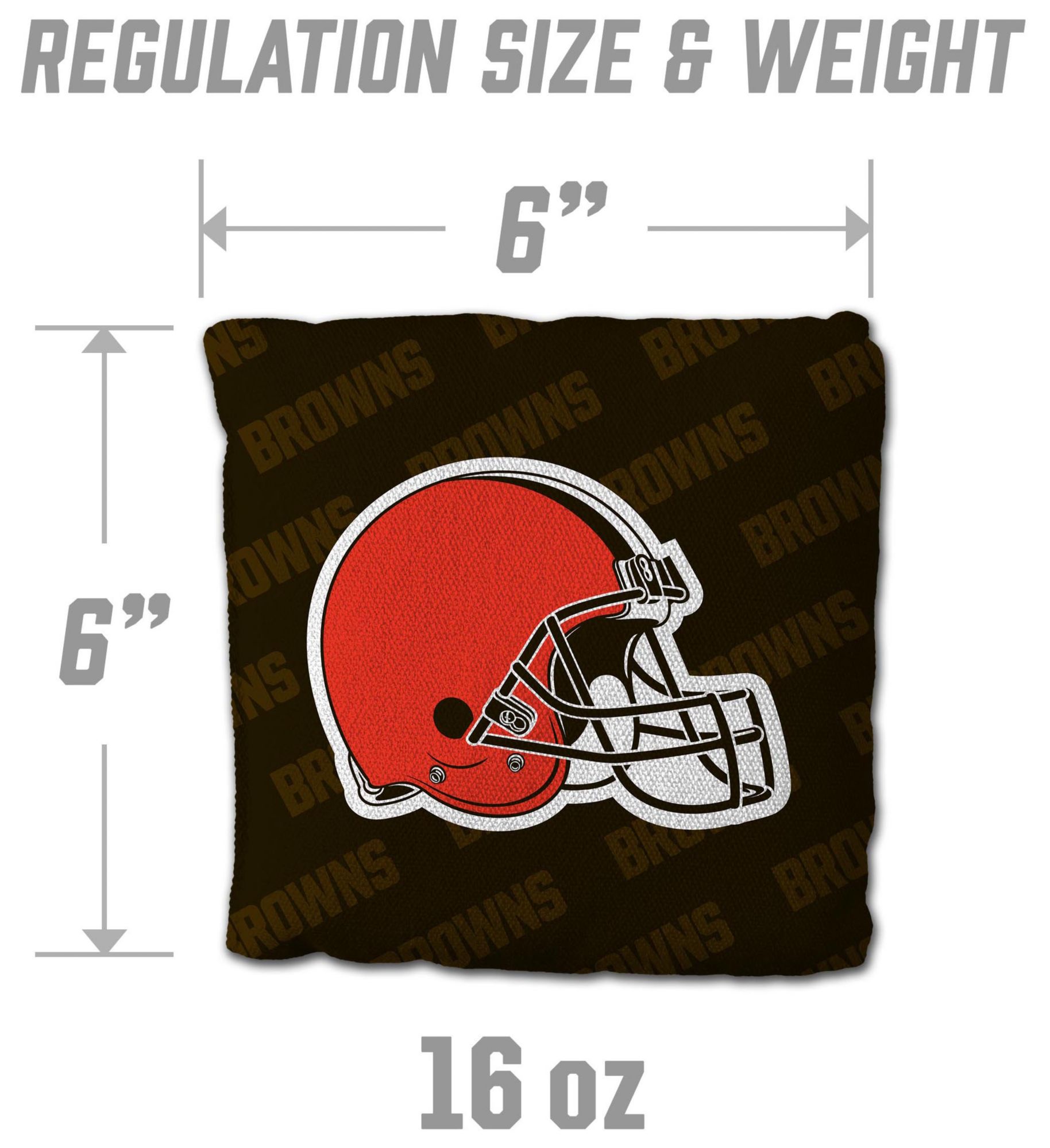YouTheFan Cleveland Browns 4-Pack Brown Cornhole Bean Bags product image