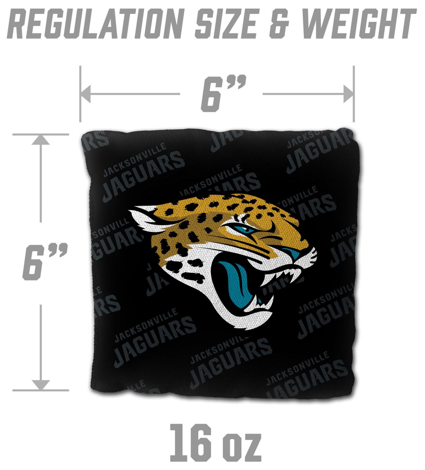 YouTheFan Jacksonville Jaguars 4-Pack Black Cornhole Bean Bags product image