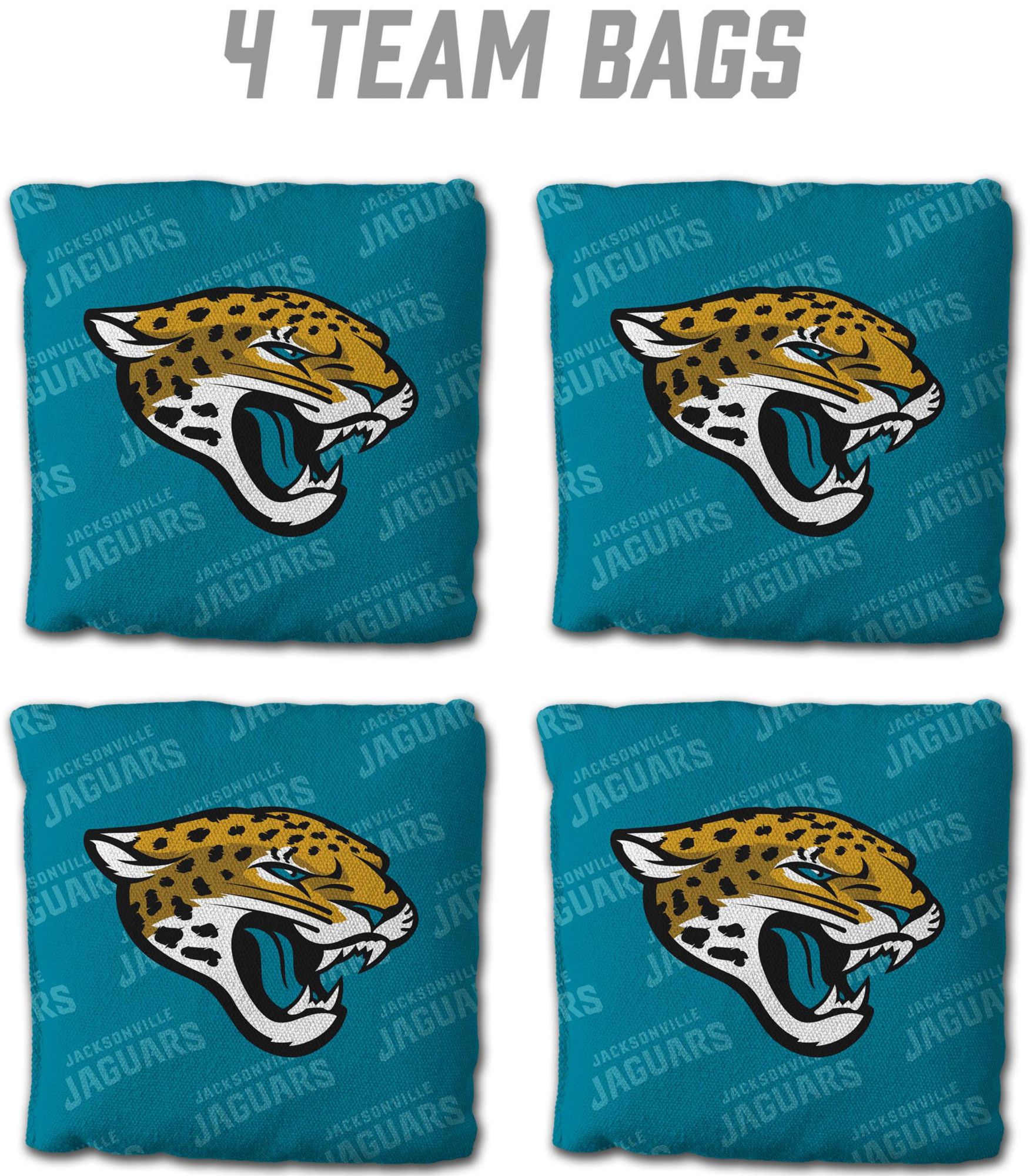 YouTheFan Jacksonville Jaguars 4-Pack Teal Cornhole Bean Bags product image