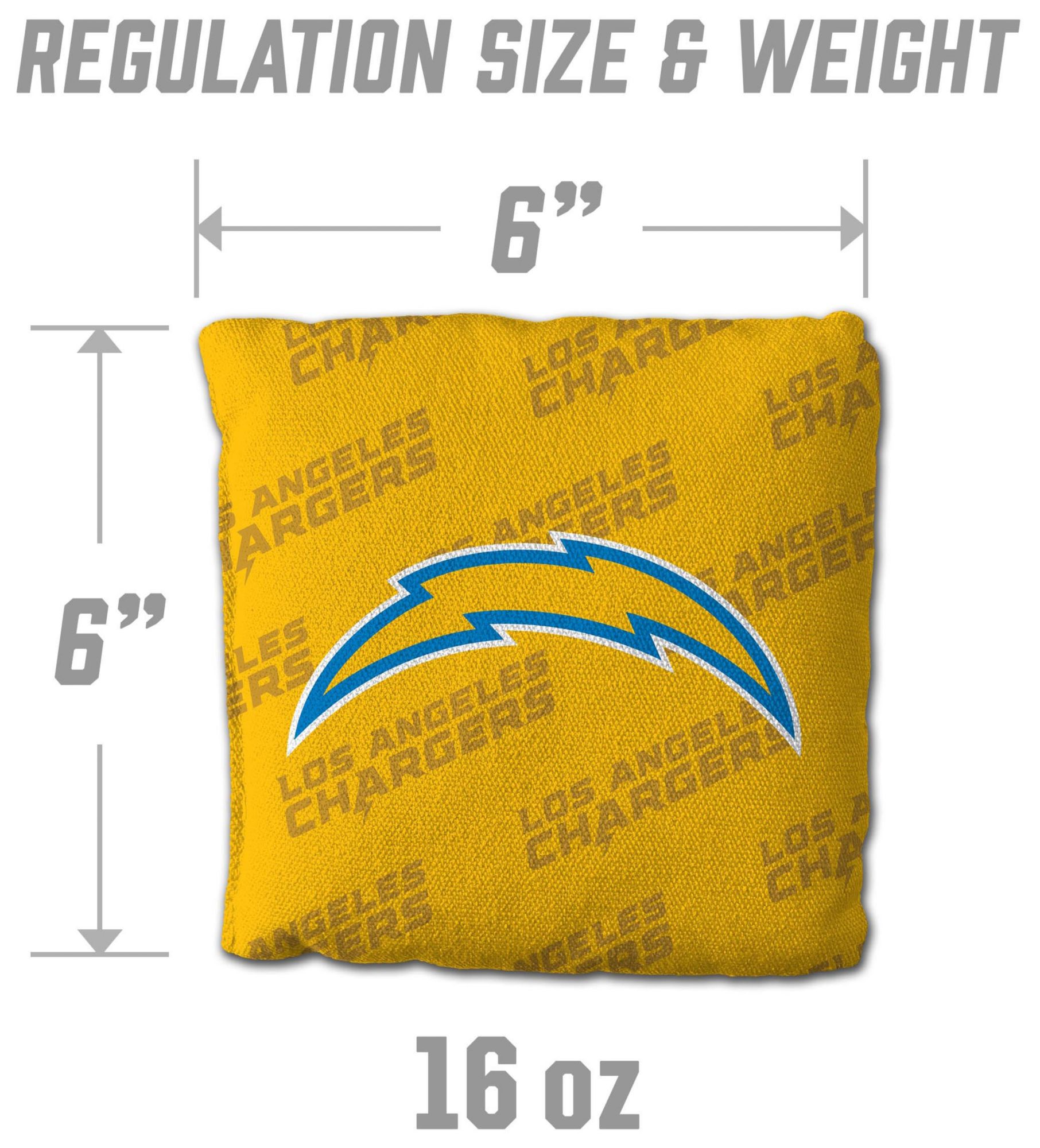 YouTheFan Los Angeles Chargers 4-Pack Yellow Cornhole Bean Bags product image