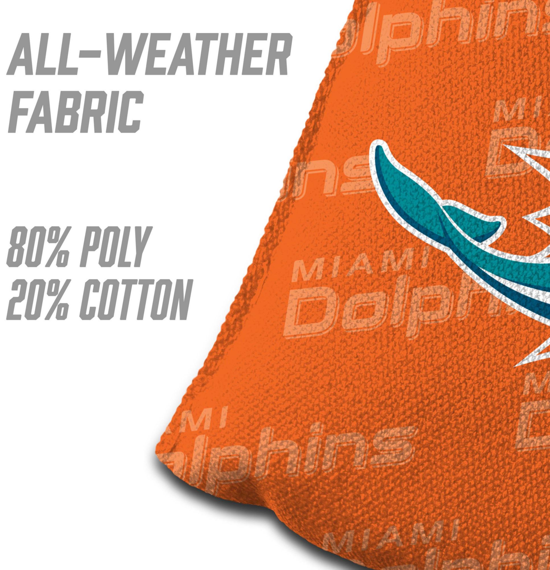 YouTheFan Miami Dolphins 4-Pack Orange Cornhole Bean Bags product image