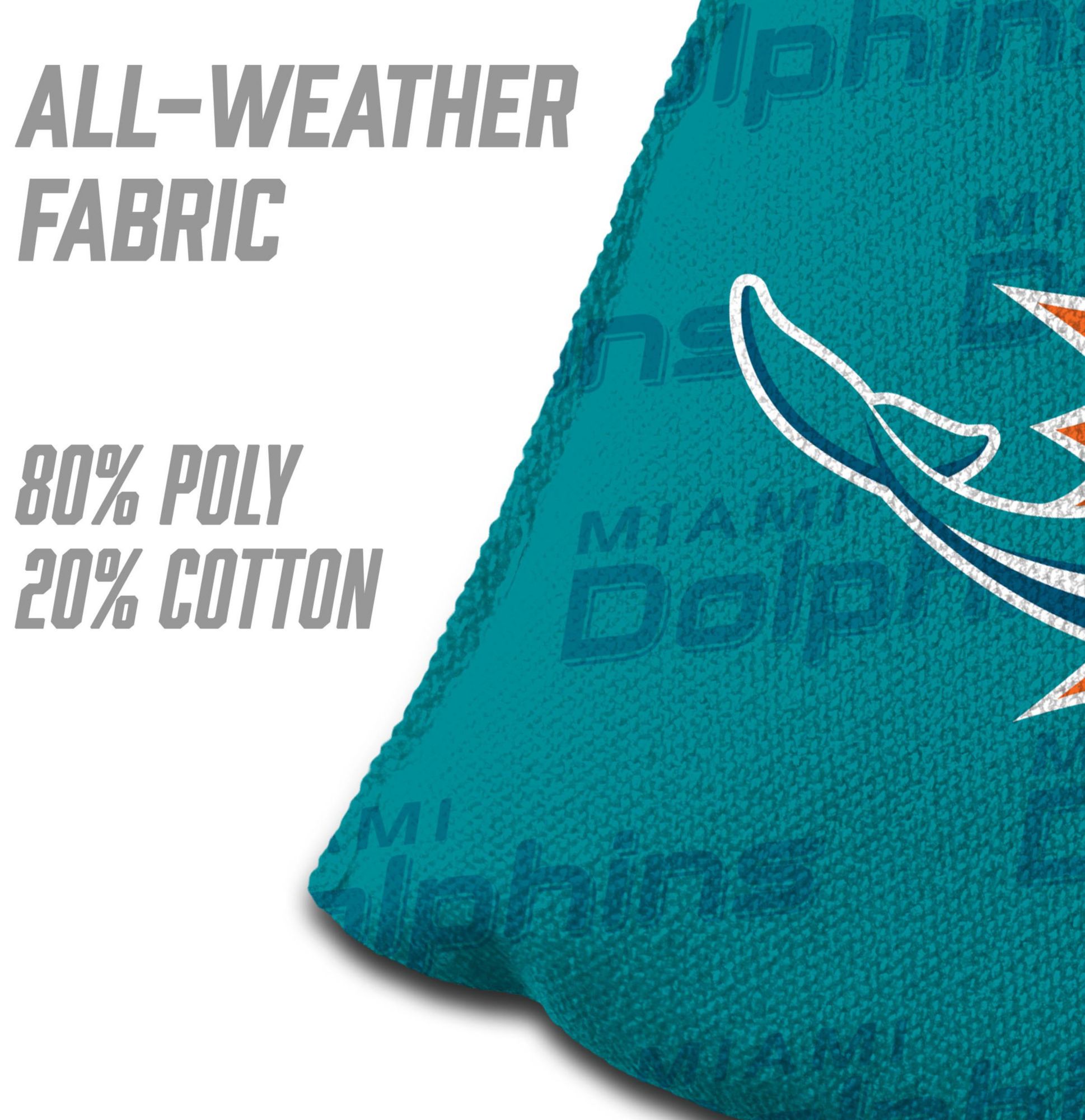 YouTheFan Miami Dolphins 4-Pack Aqua Cornhole Bean Bags product image