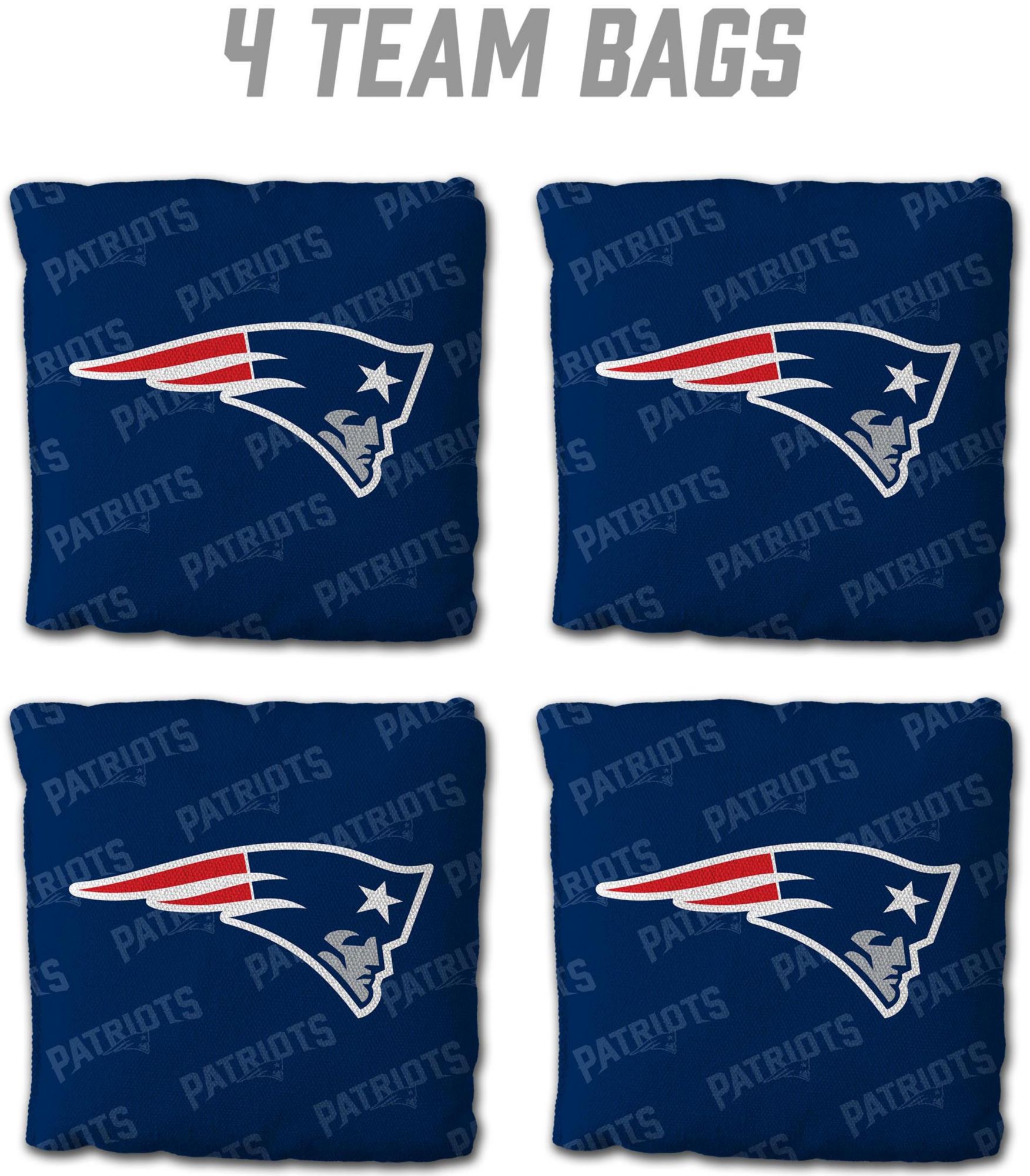 YouTheFan New England Patriots 4-Pack Blue Cornhole Bean Bags product image