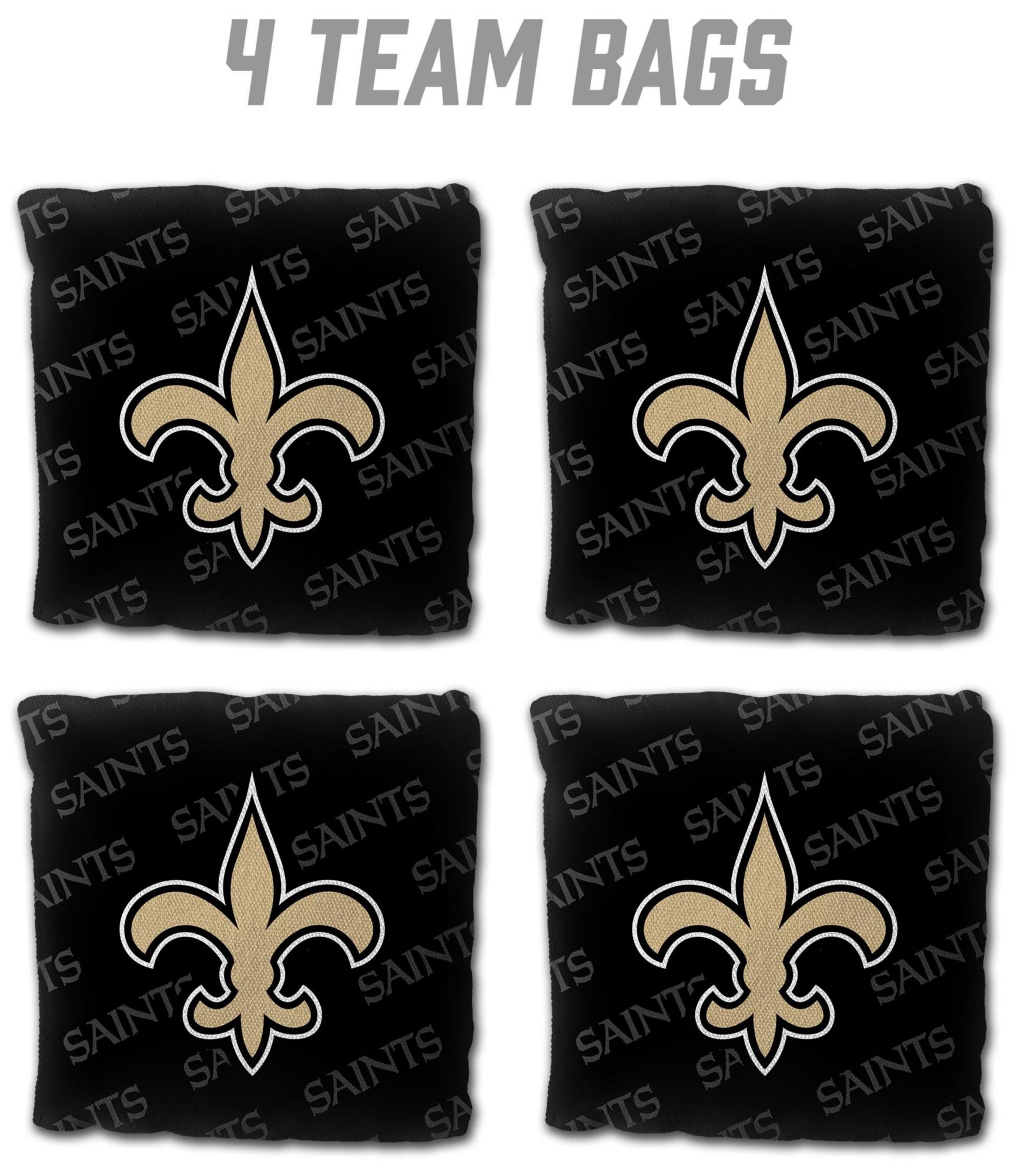 YouTheFan New Orleans Saints 4-Pack Black Cornhole Bean Bags product image