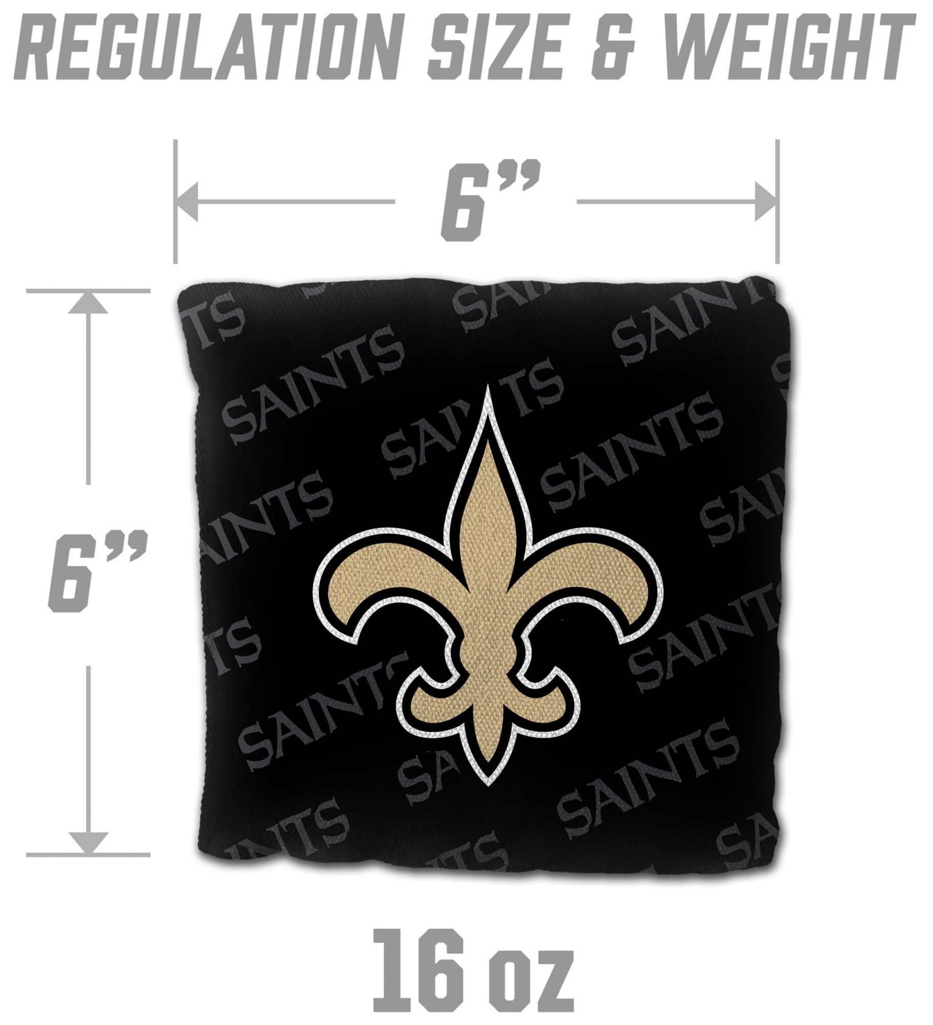 YouTheFan New Orleans Saints 4-Pack Black Cornhole Bean Bags product image