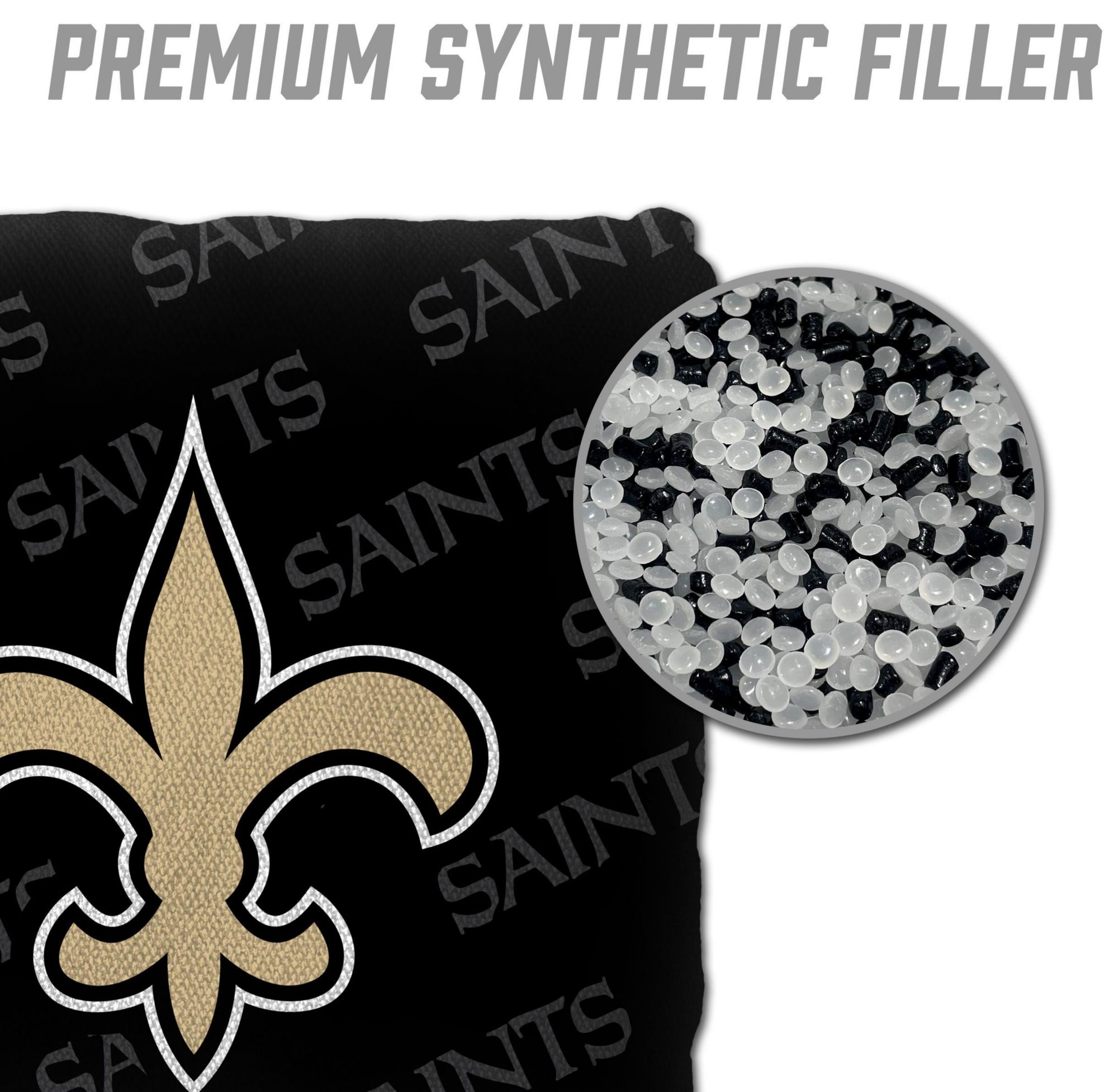YouTheFan New Orleans Saints 4-Pack Black Cornhole Bean Bags product image