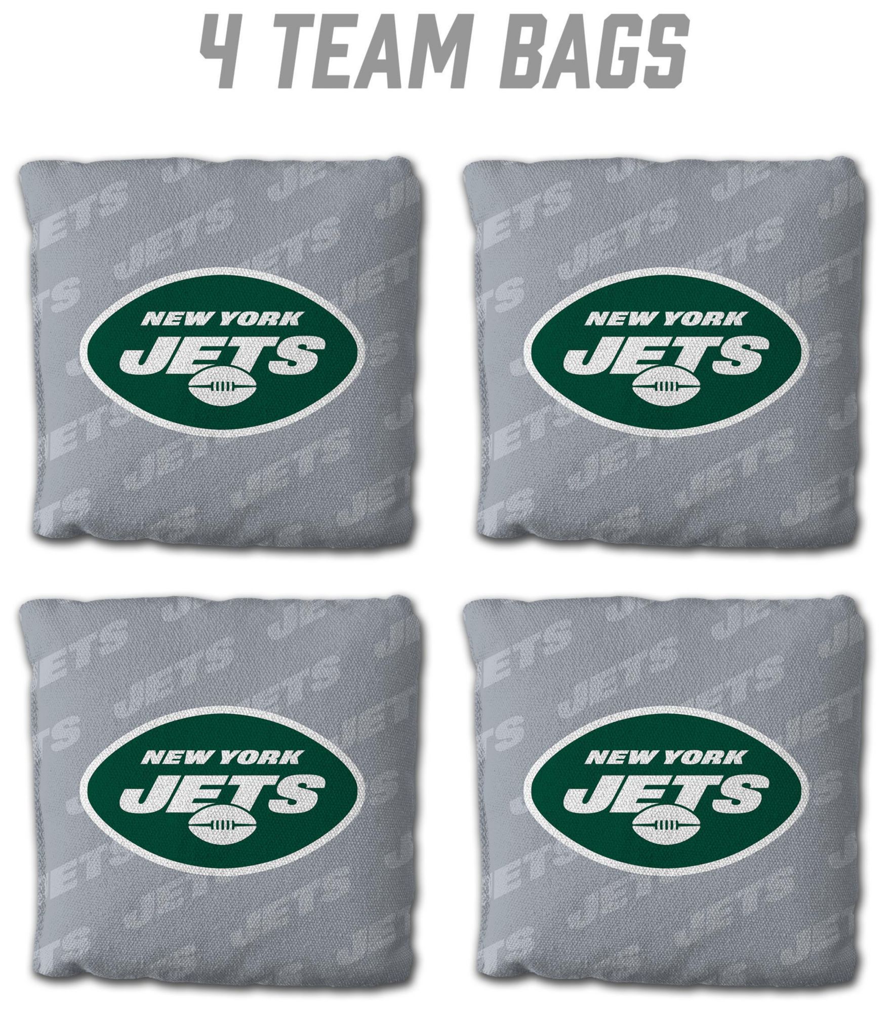 YouTheFan New York Jets 4-Pack Grey Cornhole Bean Bags product image