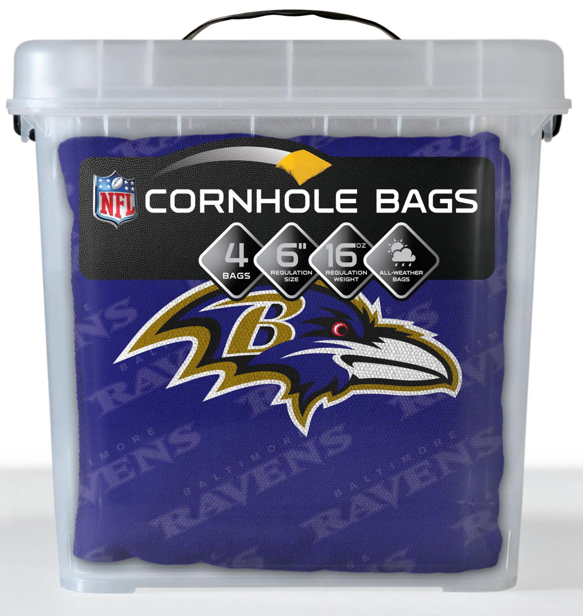 YouTheFan Baltimore Ravens 4-Pack Purple Cornhole Bean Bags product image