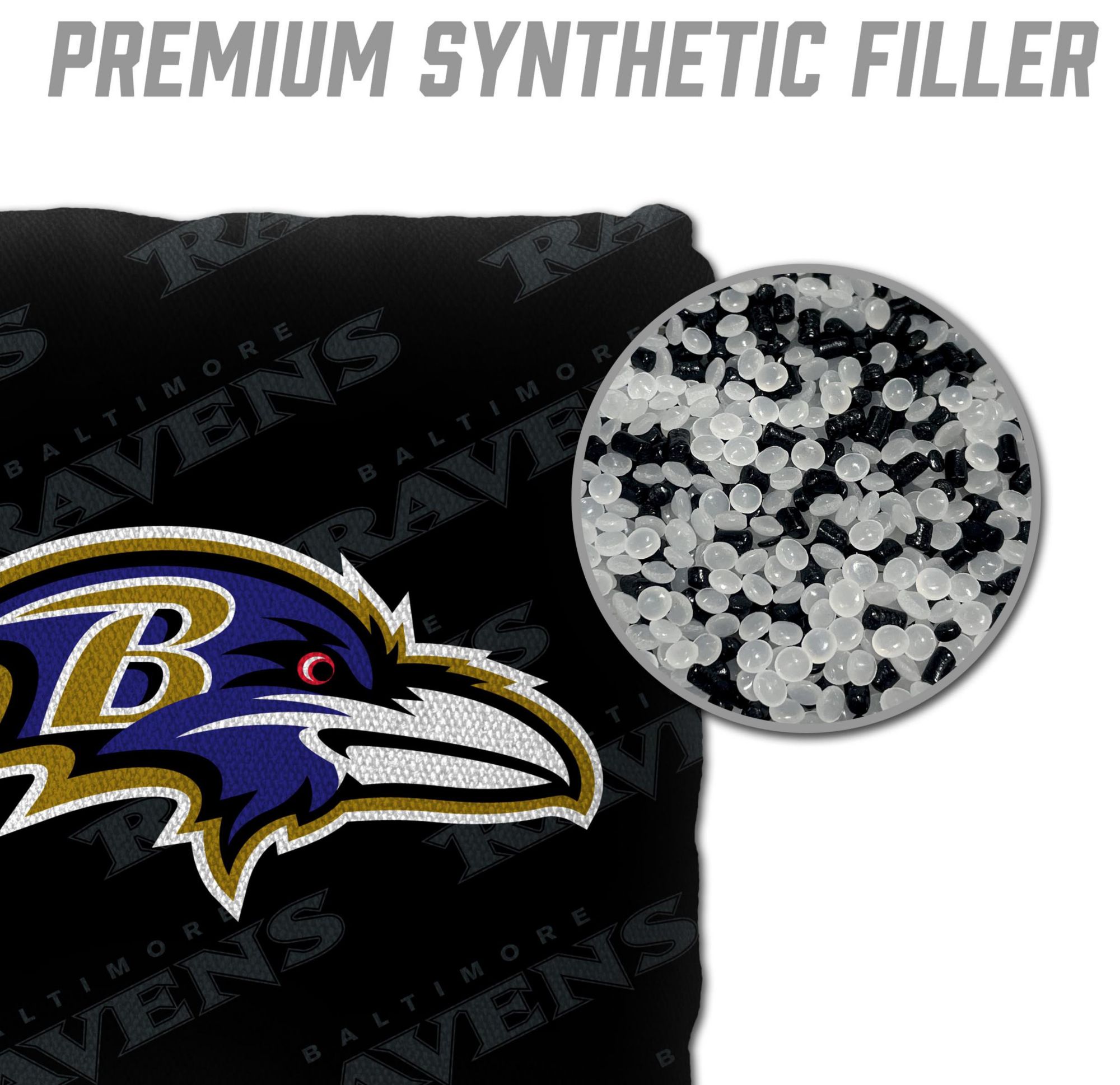 YouTheFan Baltimore Ravens 4-Pack Black Cornhole Bean Bags product image