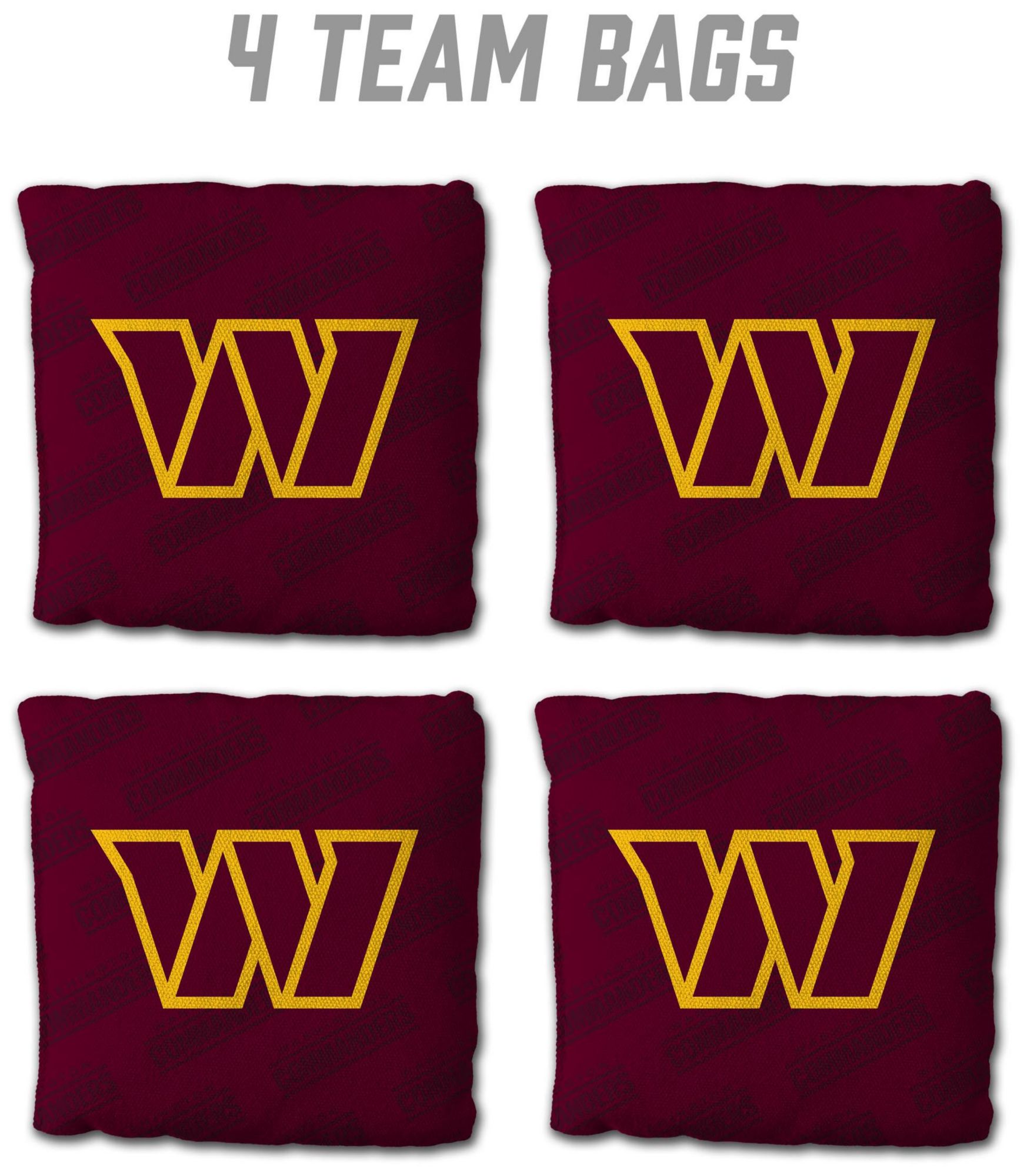 YouTheFan Washington Commanders 4-Pack Maroon Cornhole Bean Bags product image