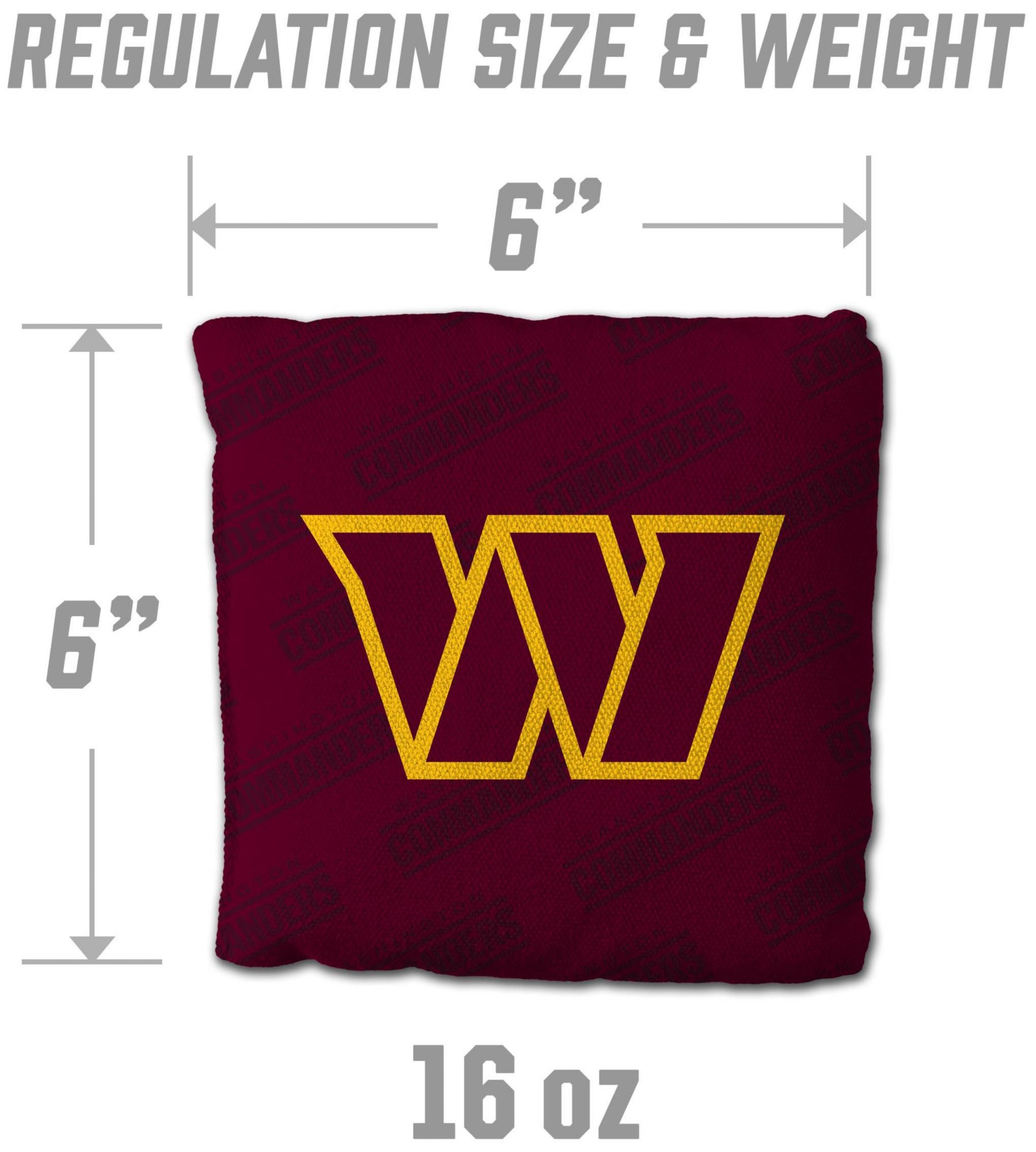 YouTheFan Washington Commanders 4-Pack Maroon Cornhole Bean Bags product image