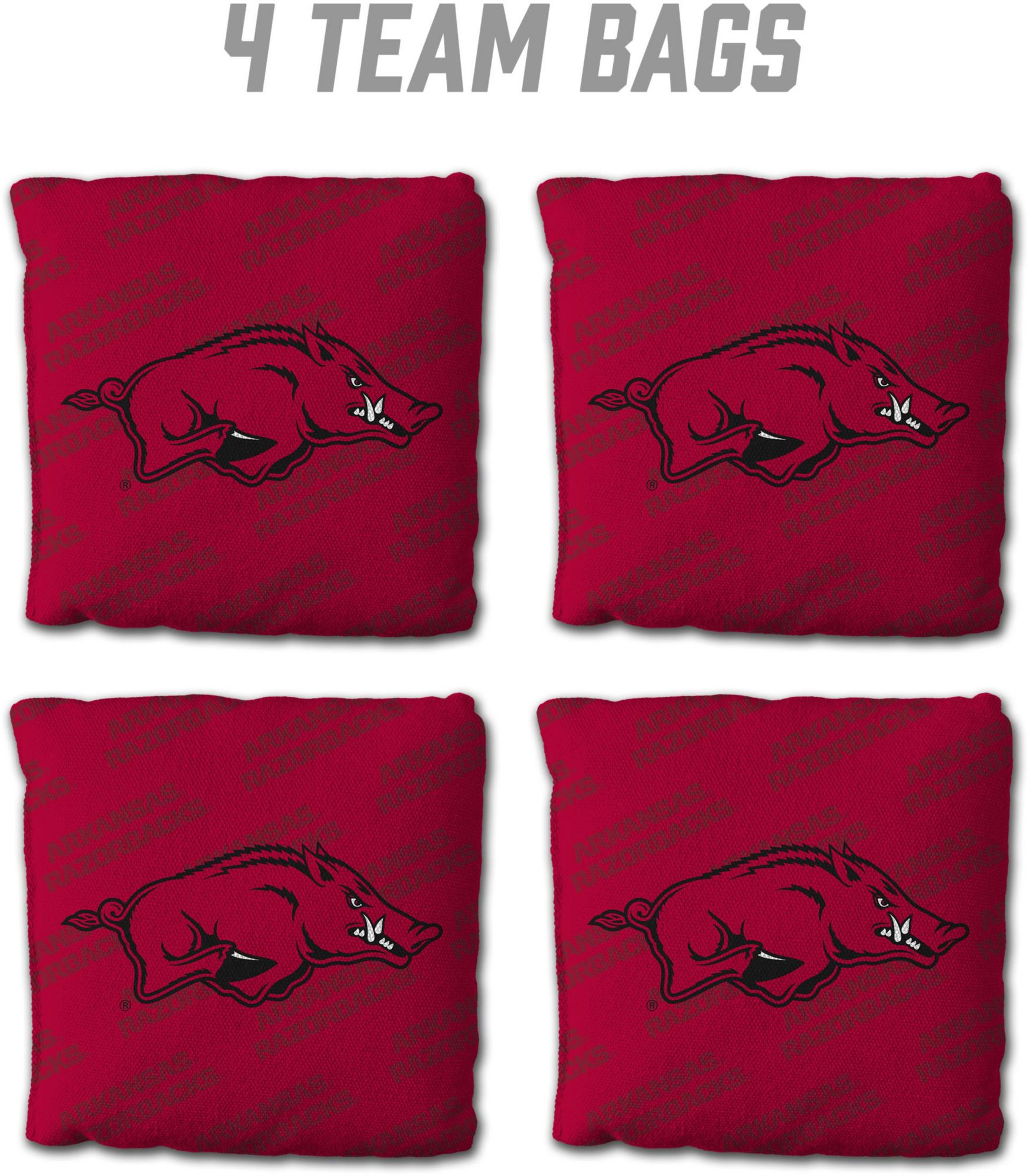 YouTheFan Arkansas Razorbacks Red 4-Pack Cornhole Bean Bag Set product image