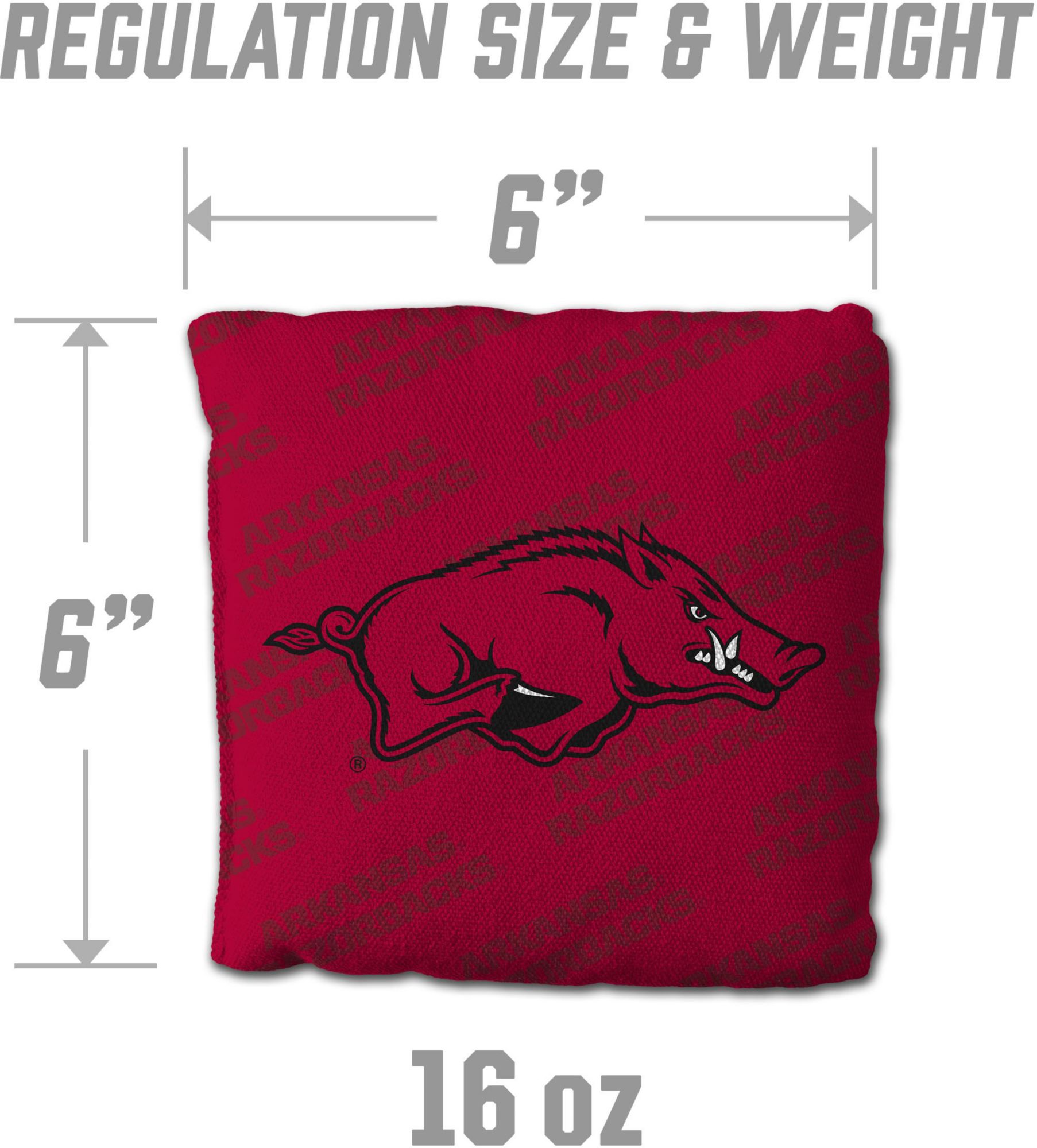 YouTheFan Arkansas Razorbacks Red 4-Pack Cornhole Bean Bag Set product image