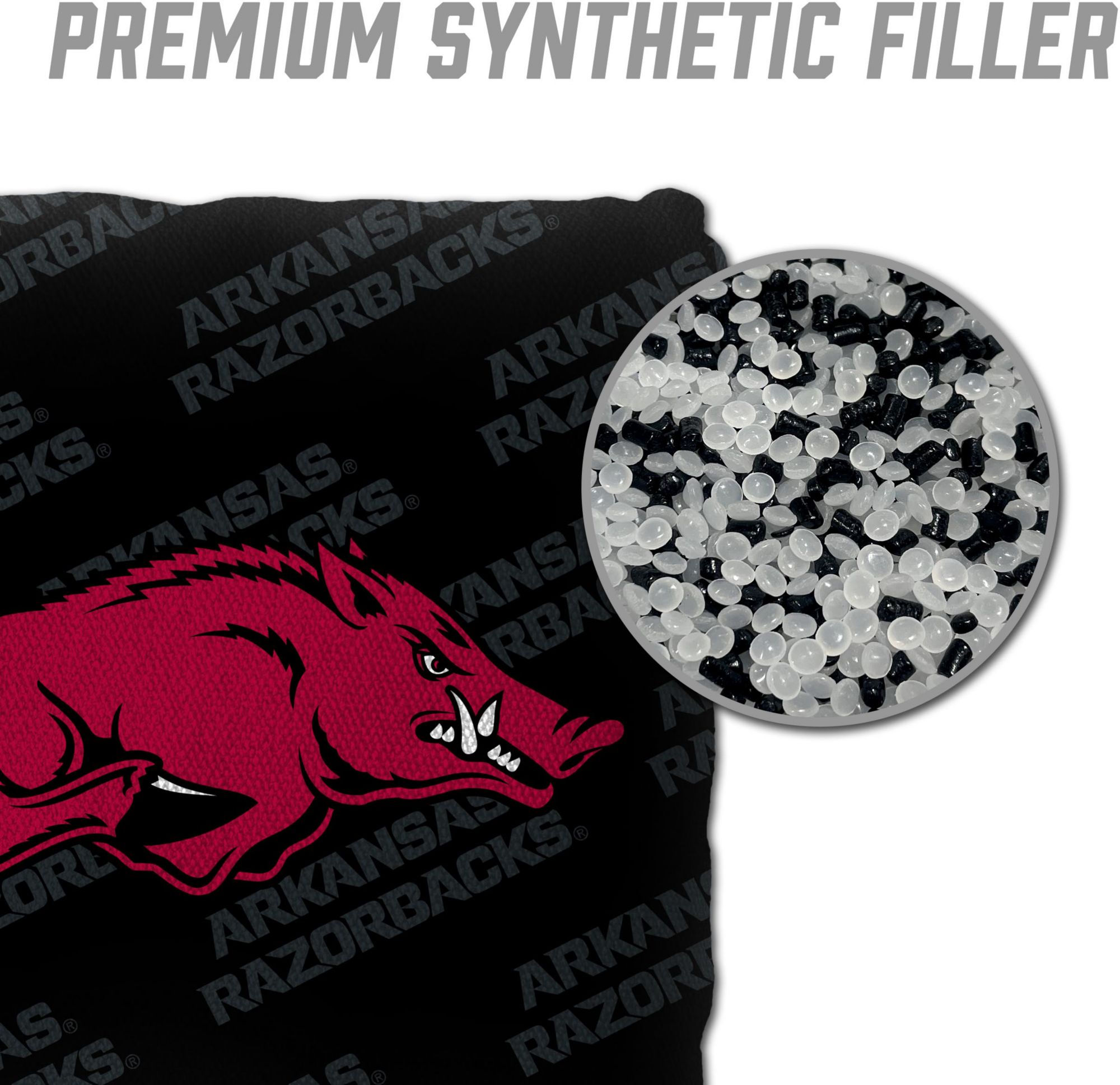 YouTheFan Arkansas Razorbacks Black 4-Pack Cornhole Bean Bag Set product image