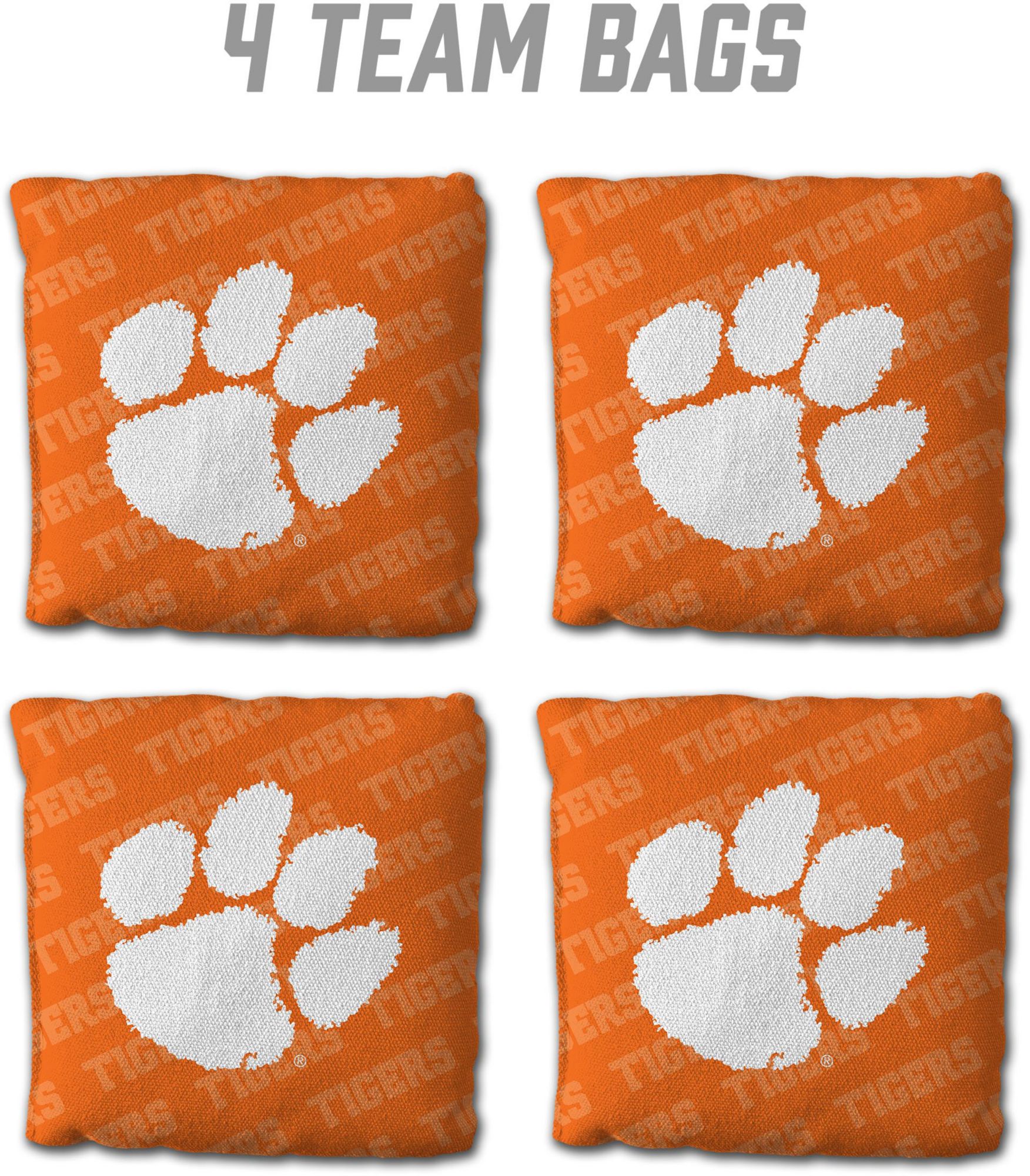 YouTheFan Clemson Tigers Orange 4-Pack Cornhole Bean Bag Set product image
