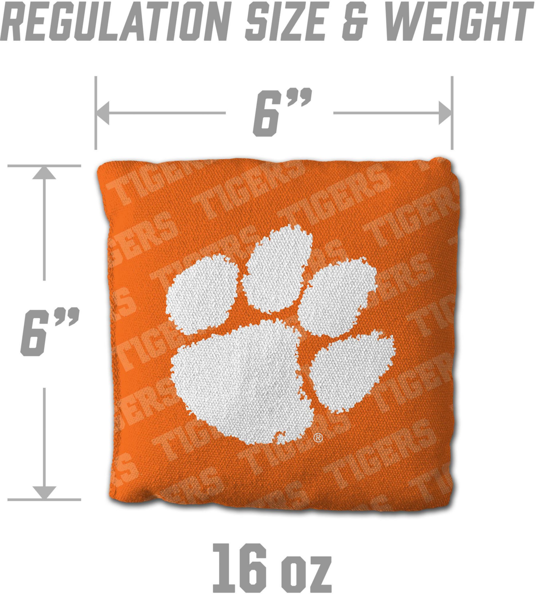 YouTheFan Clemson Tigers Orange 4-Pack Cornhole Bean Bag Set product image