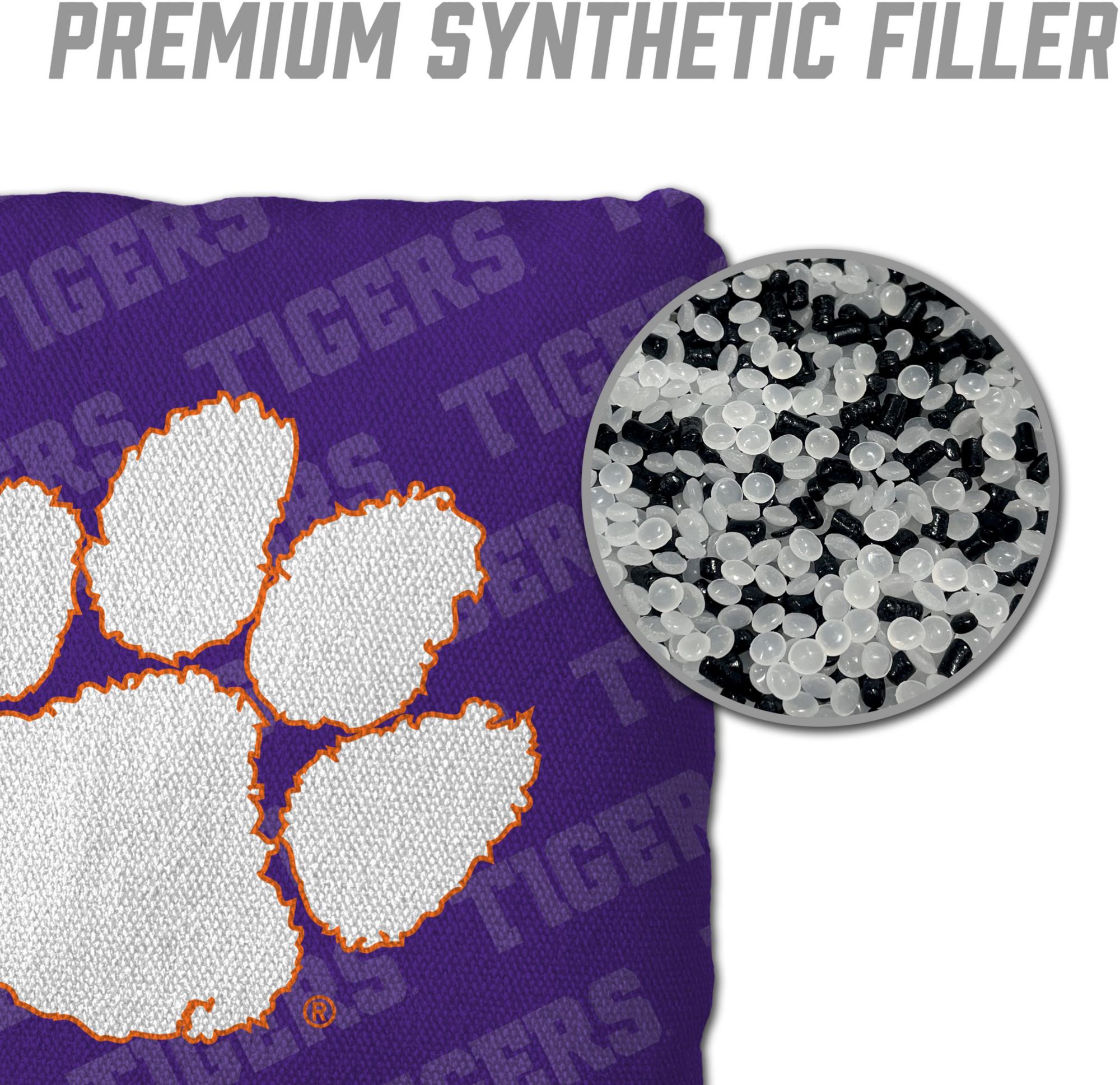 YouTheFan Clemson Tigers Purple 4-Pack Cornhole Bean Bag Set product image