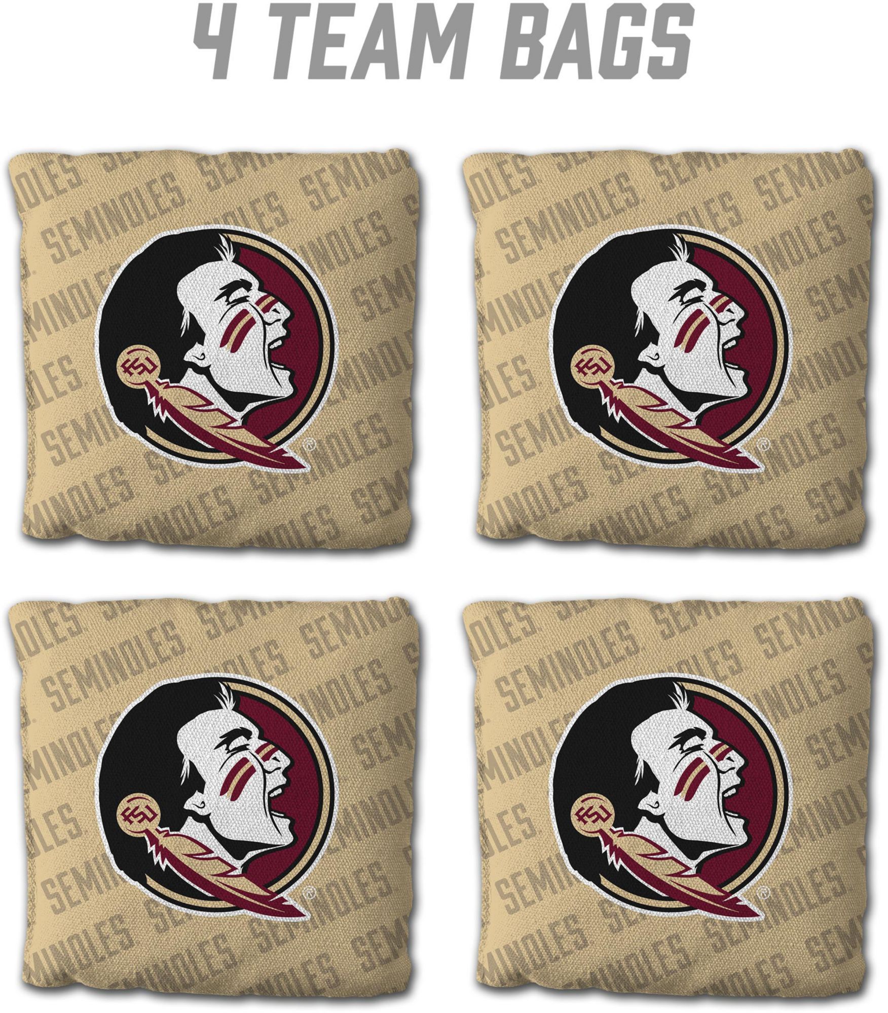 YouTheFan Florida State Seminoles Gold 4-Pack Cornhole Bean Bag Set product image