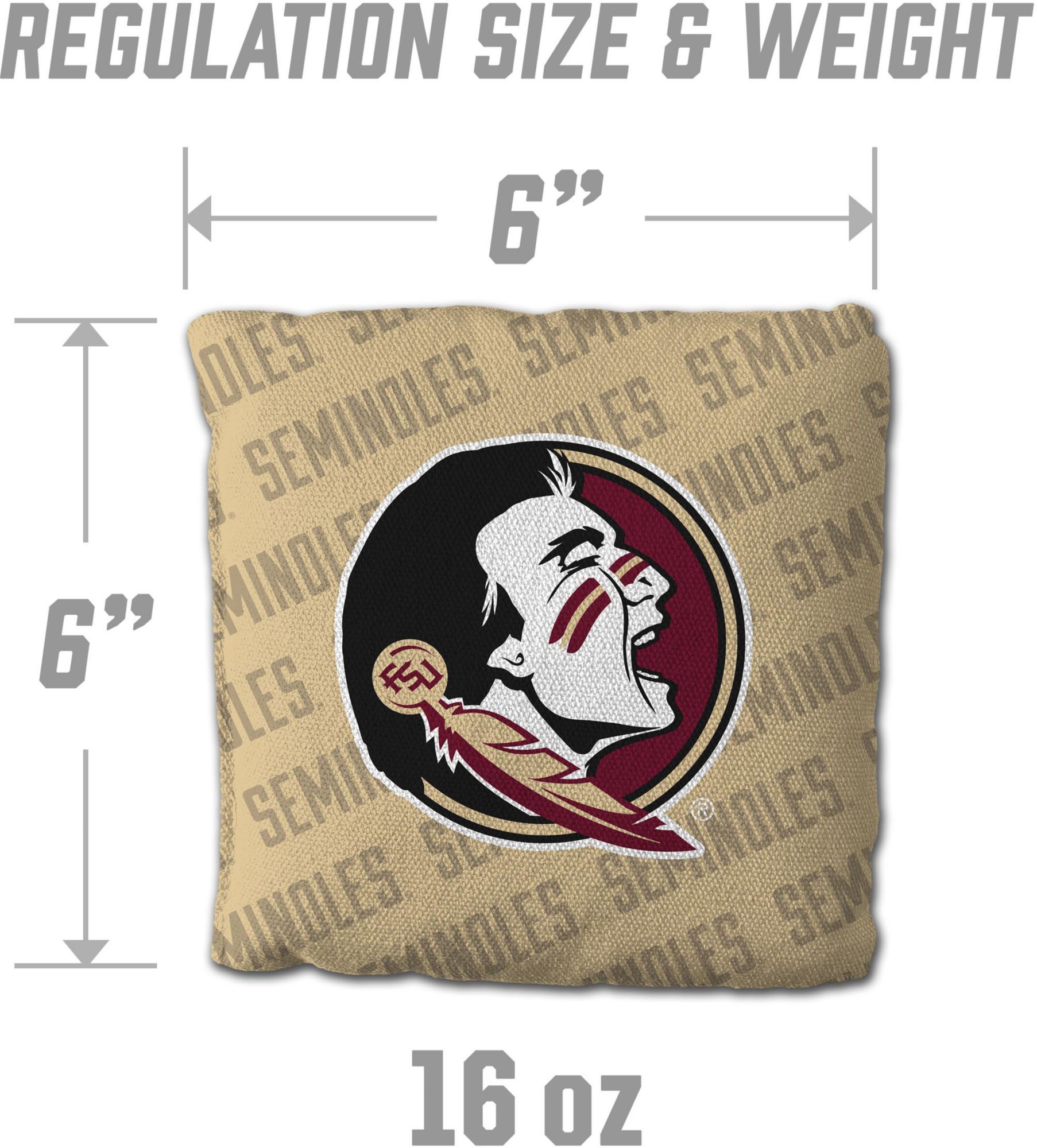 YouTheFan Florida State Seminoles Gold 4-Pack Cornhole Bean Bag Set product image