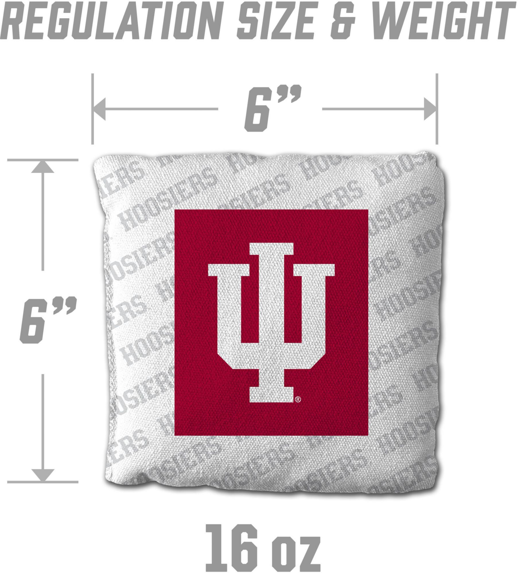 YouTheFan Indiana Hoosiers White 4-Pack Cornhole Bean Bag Set product image