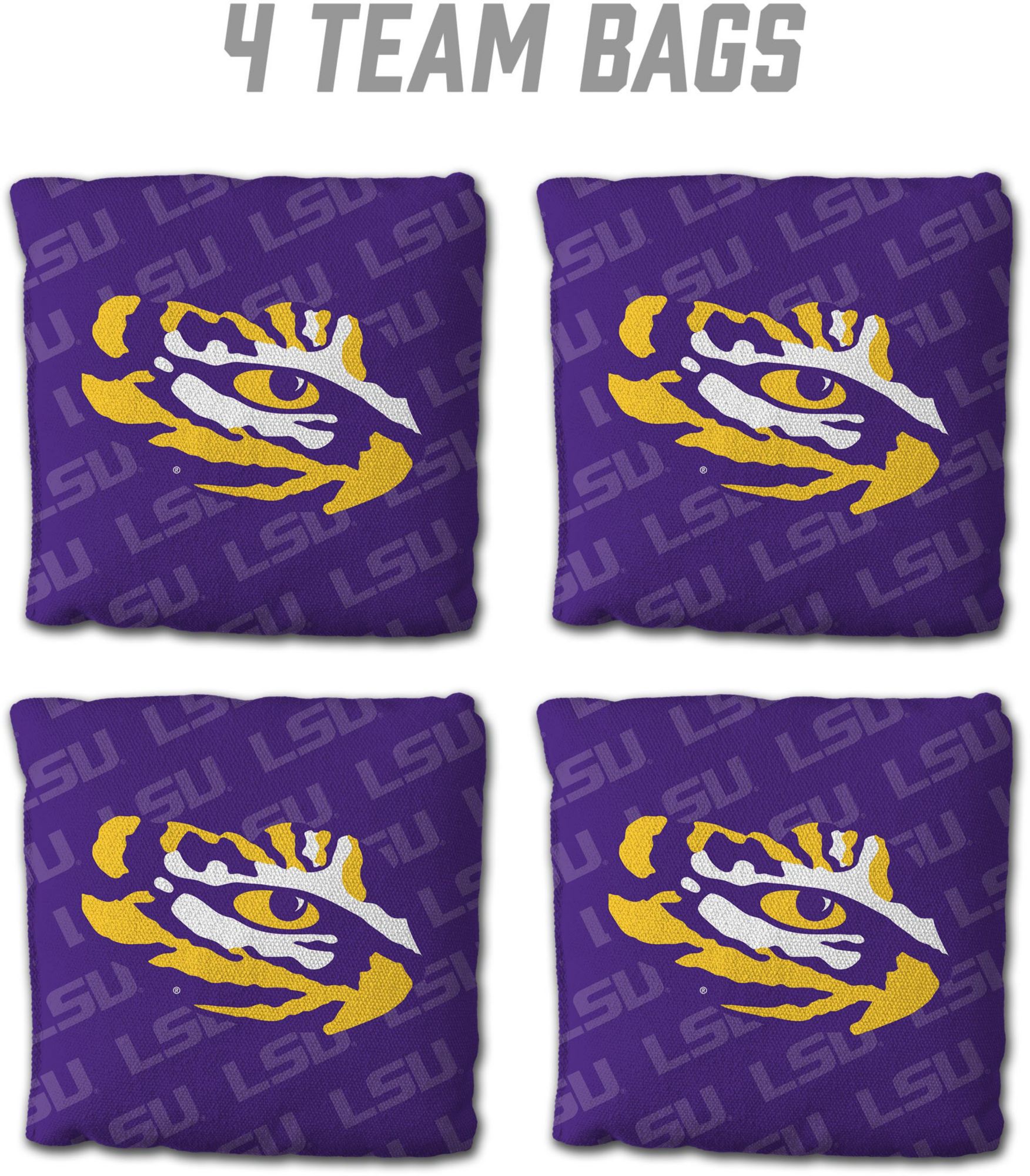 YouTheFan LSU Tigers Purple 4-Pack Cornhole Bean Bag Set product image