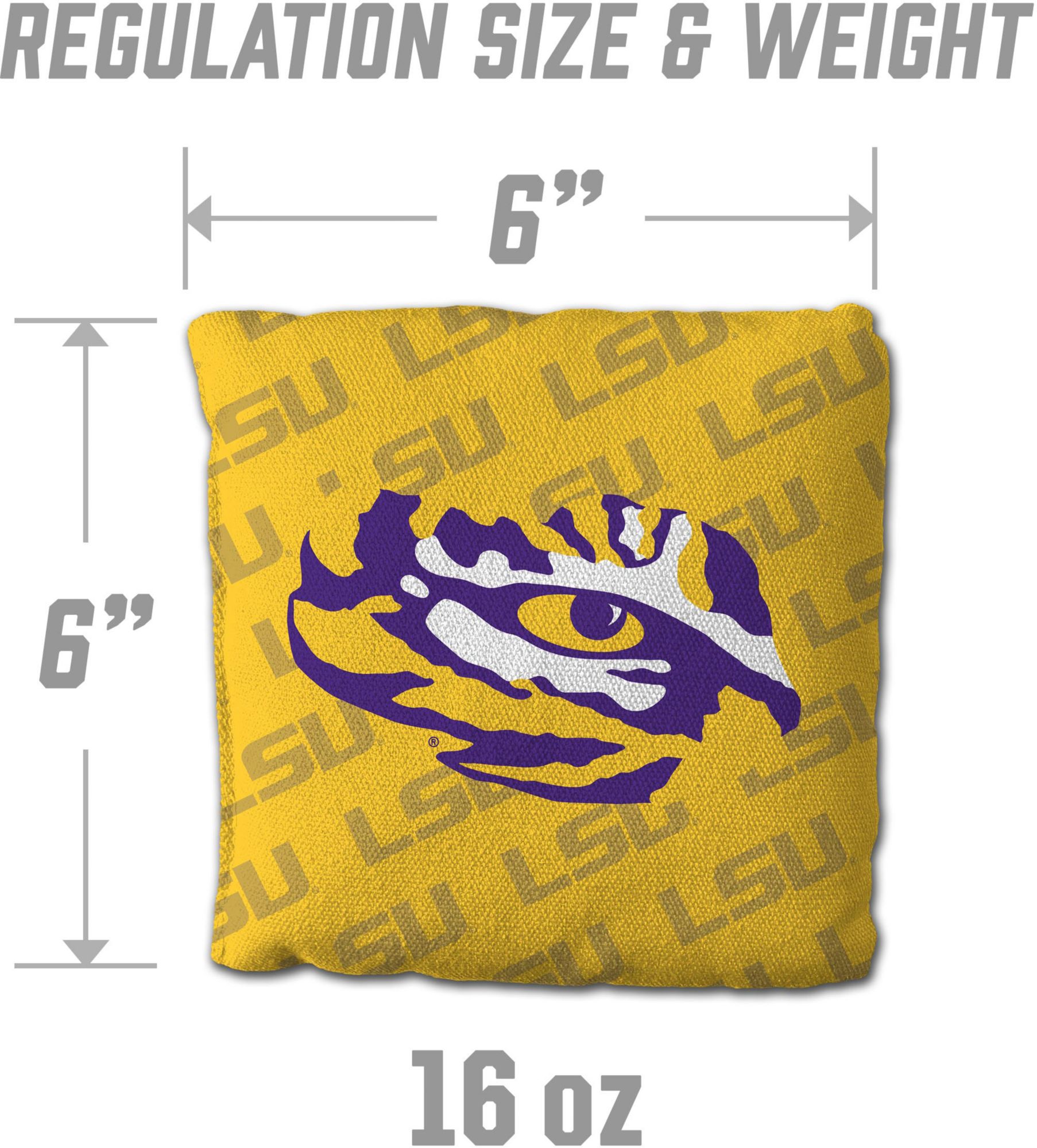YouTheFan LSU Tigers Yellow 4-Pack Cornhole Bean Bag Set product image