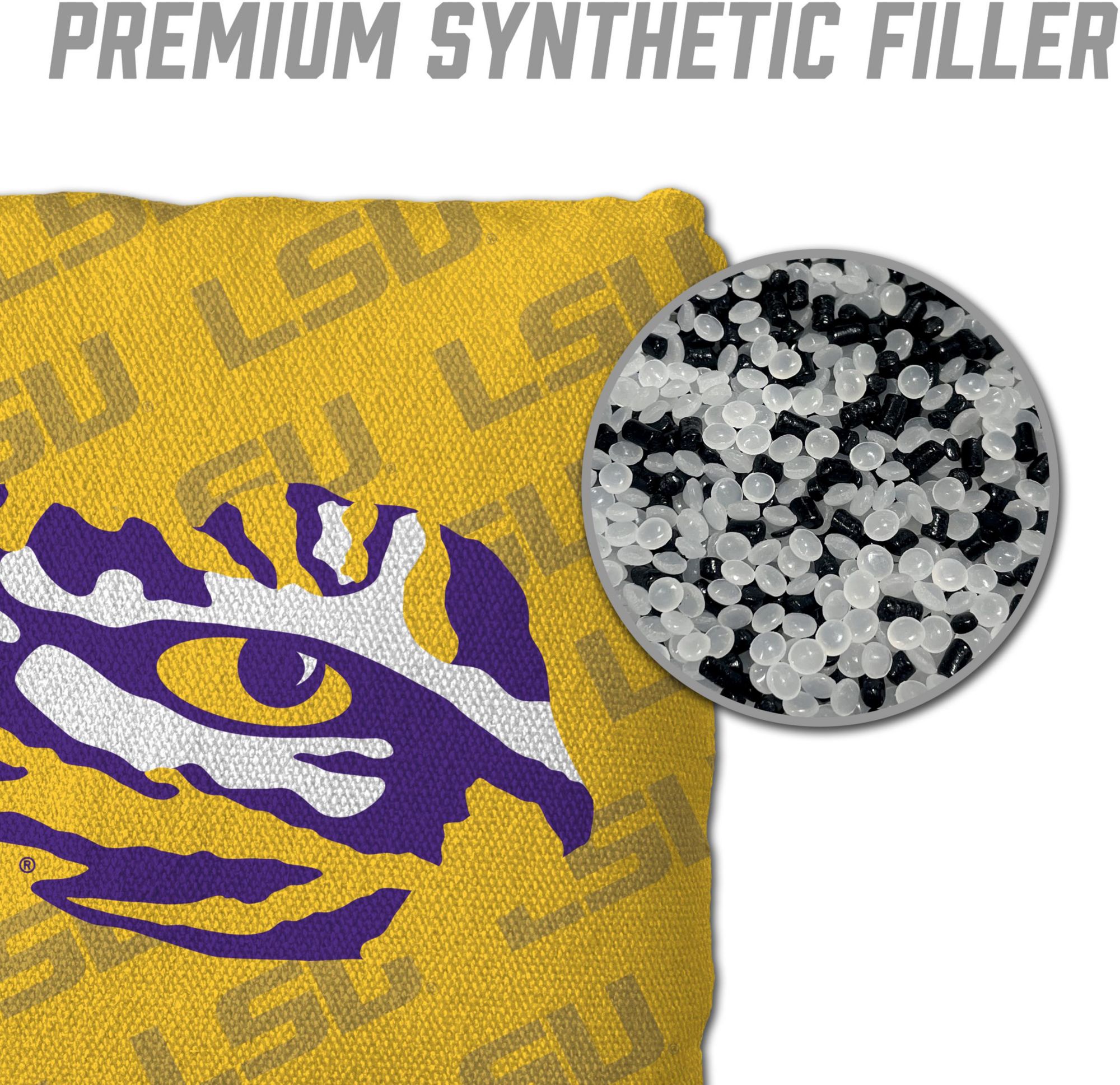 YouTheFan LSU Tigers Yellow 4-Pack Cornhole Bean Bag Set product image