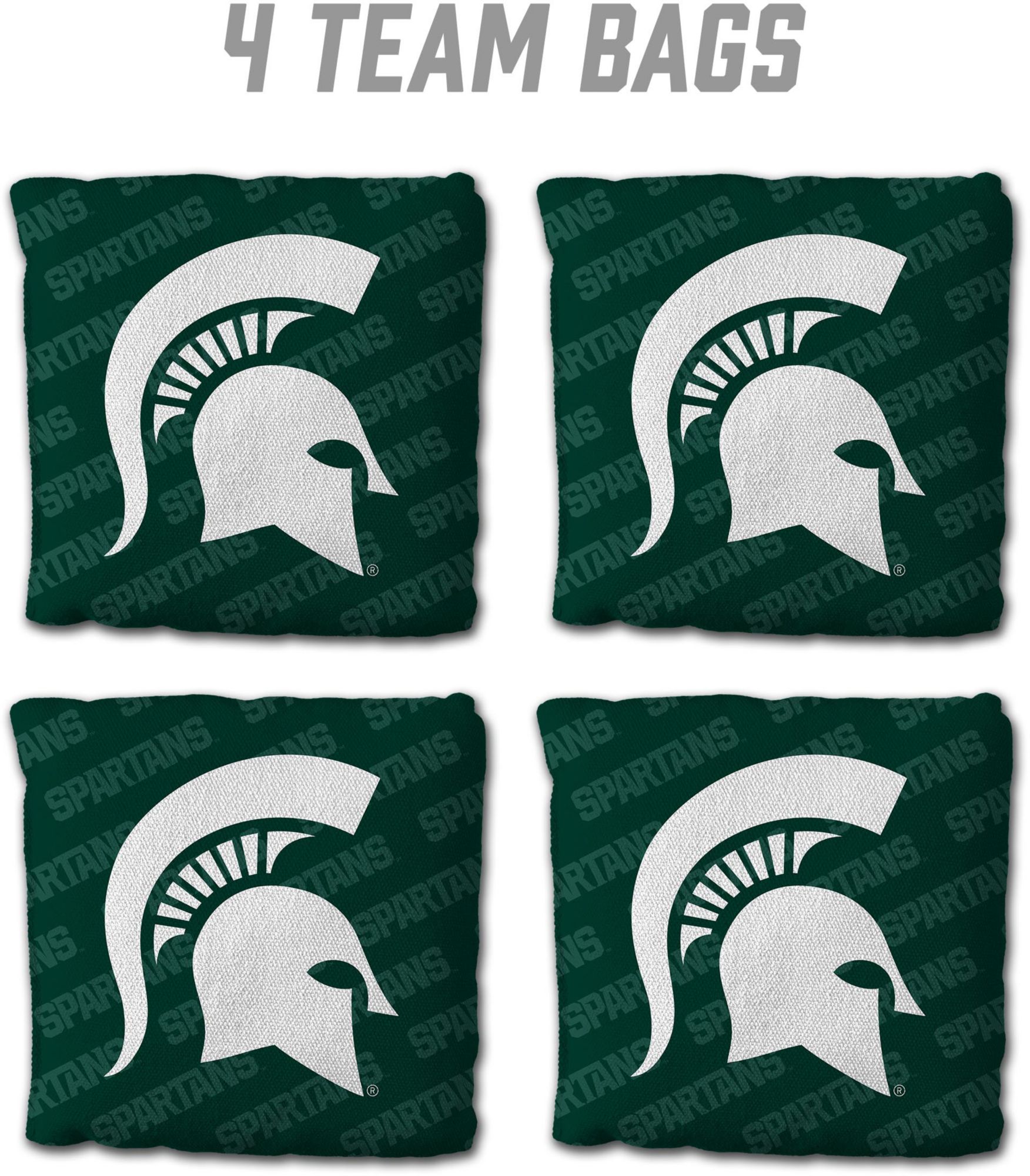YouTheFan Michigan State Spartans Green 4-Pack Cornhole Bean Bag Set product image