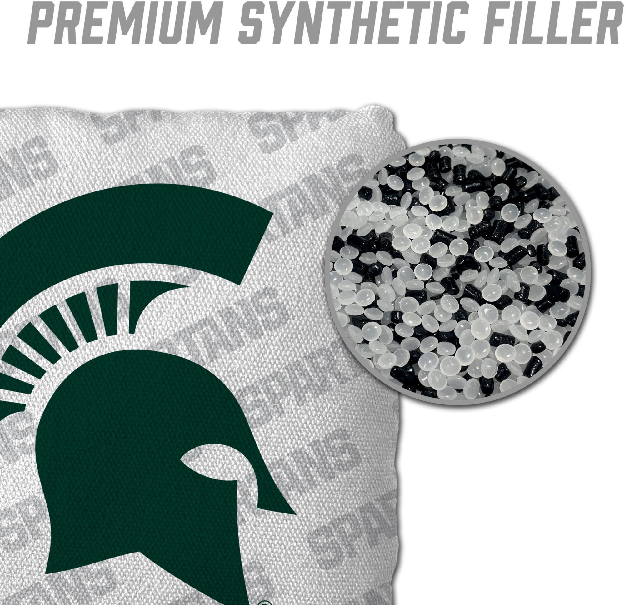 YouTheFan Michigan State Spartans White 4-Pack Cornhole Bean Bag Set product image