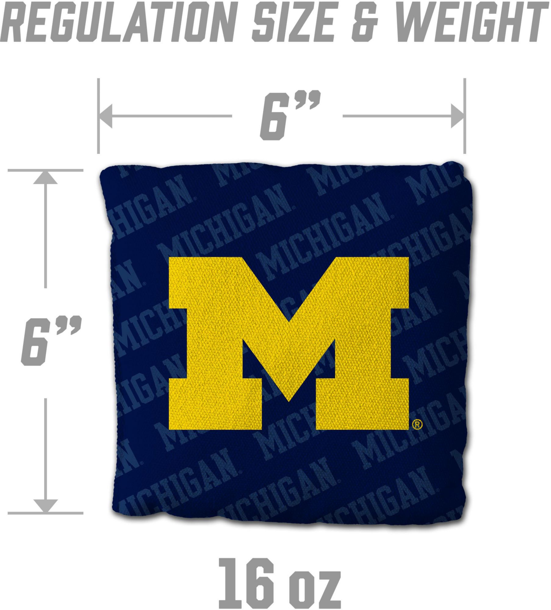 YouTheFan Michigan Wolverines Blue 4-Pack Cornhole Bean Bag Set product image