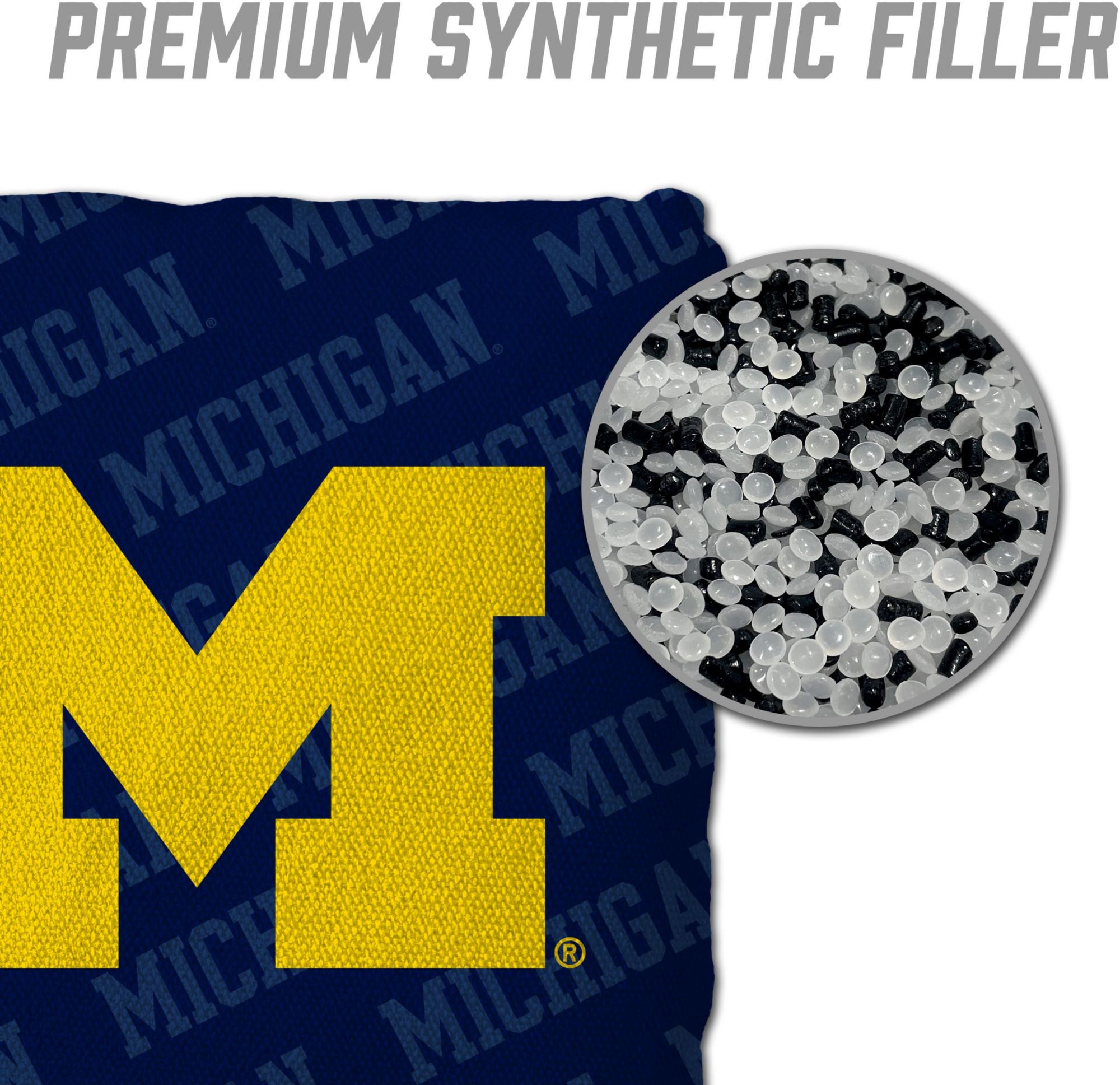YouTheFan Michigan Wolverines Blue 4-Pack Cornhole Bean Bag Set product image