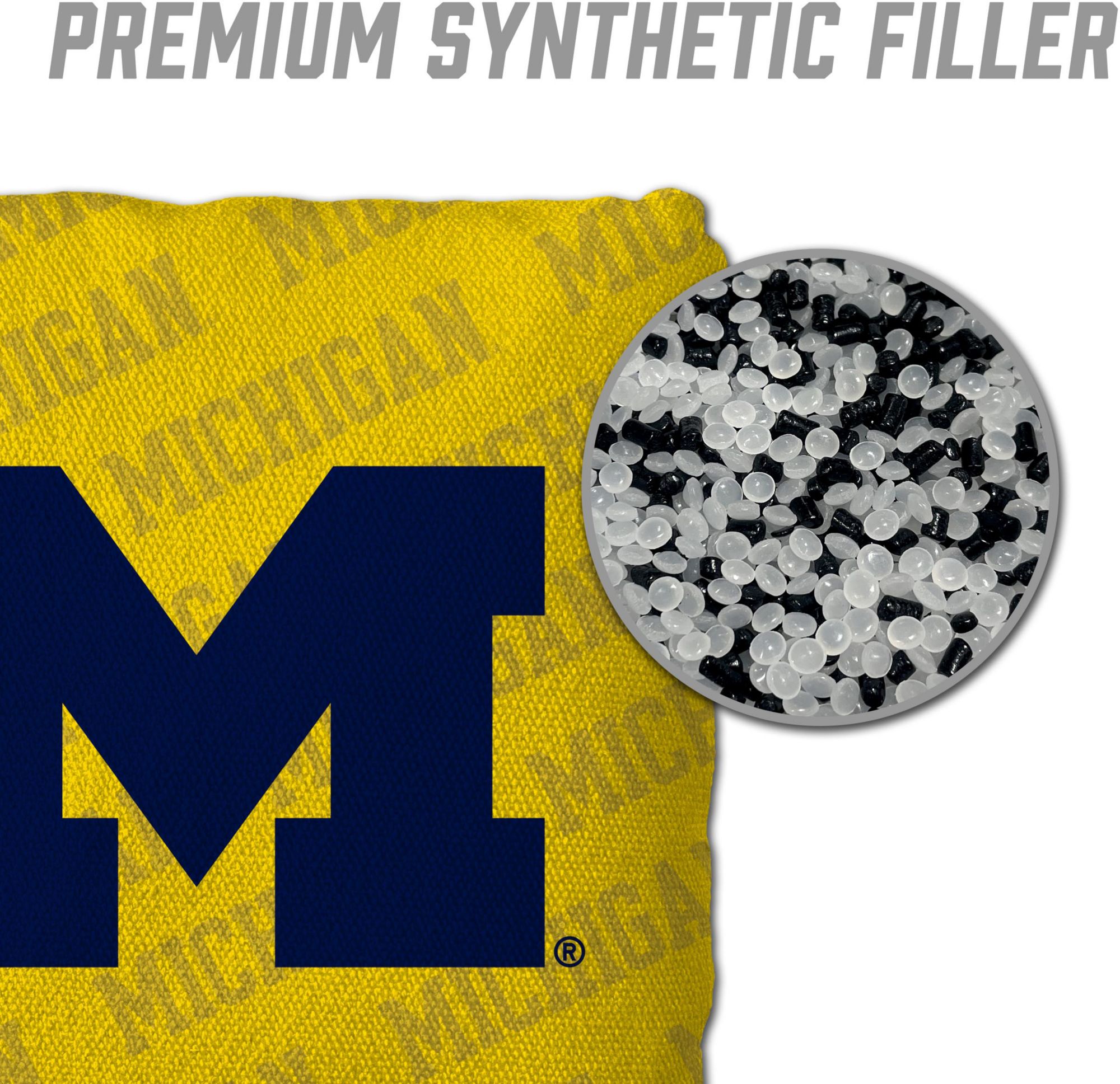 YouTheFan Michigan Wolverines Yellow 4-Pack Cornhole Bean Bag Set product image