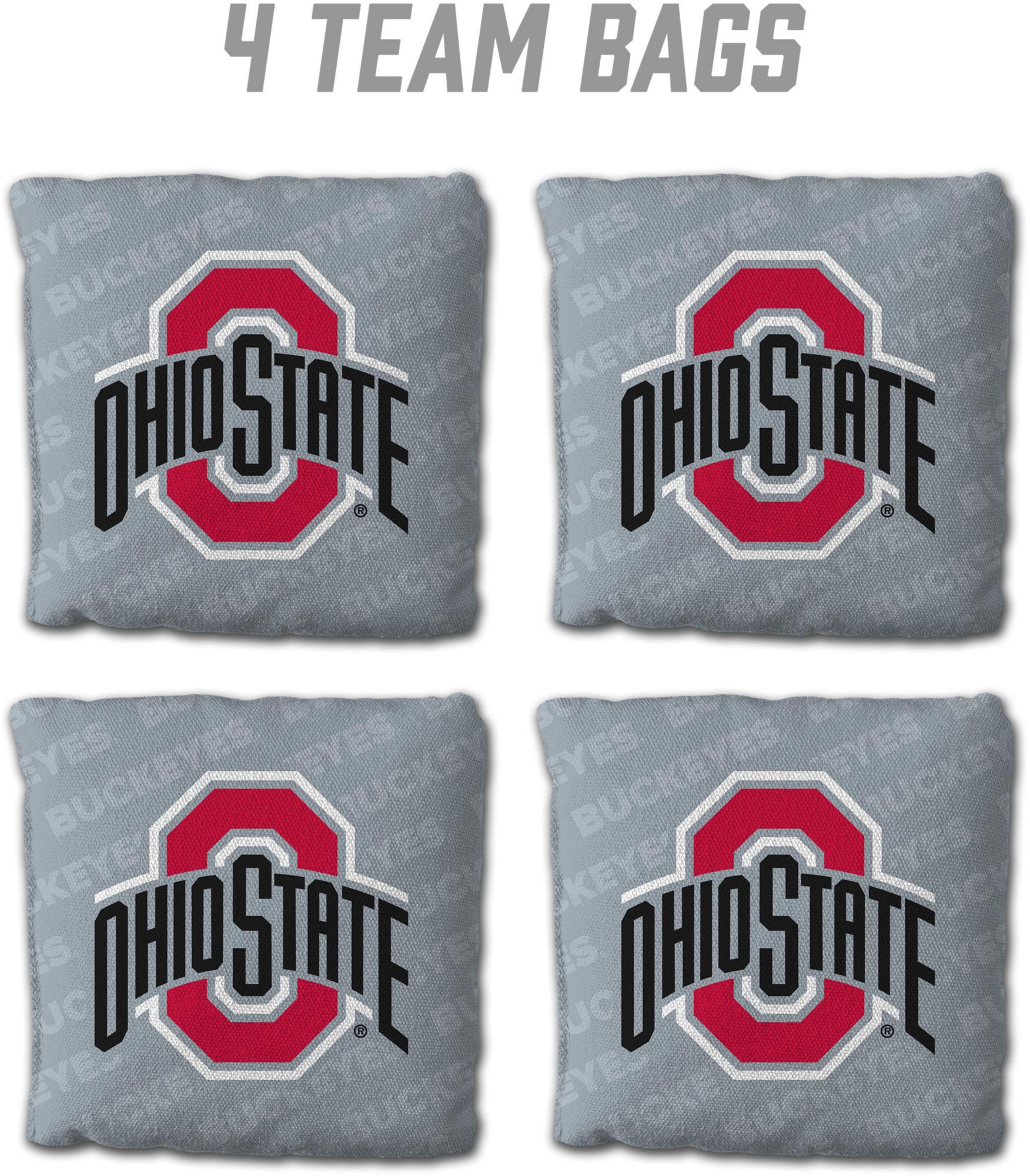 YouTheFan Ohio State Buckeyes Grey 4-Pack Cornhole Bean Bag Set product image