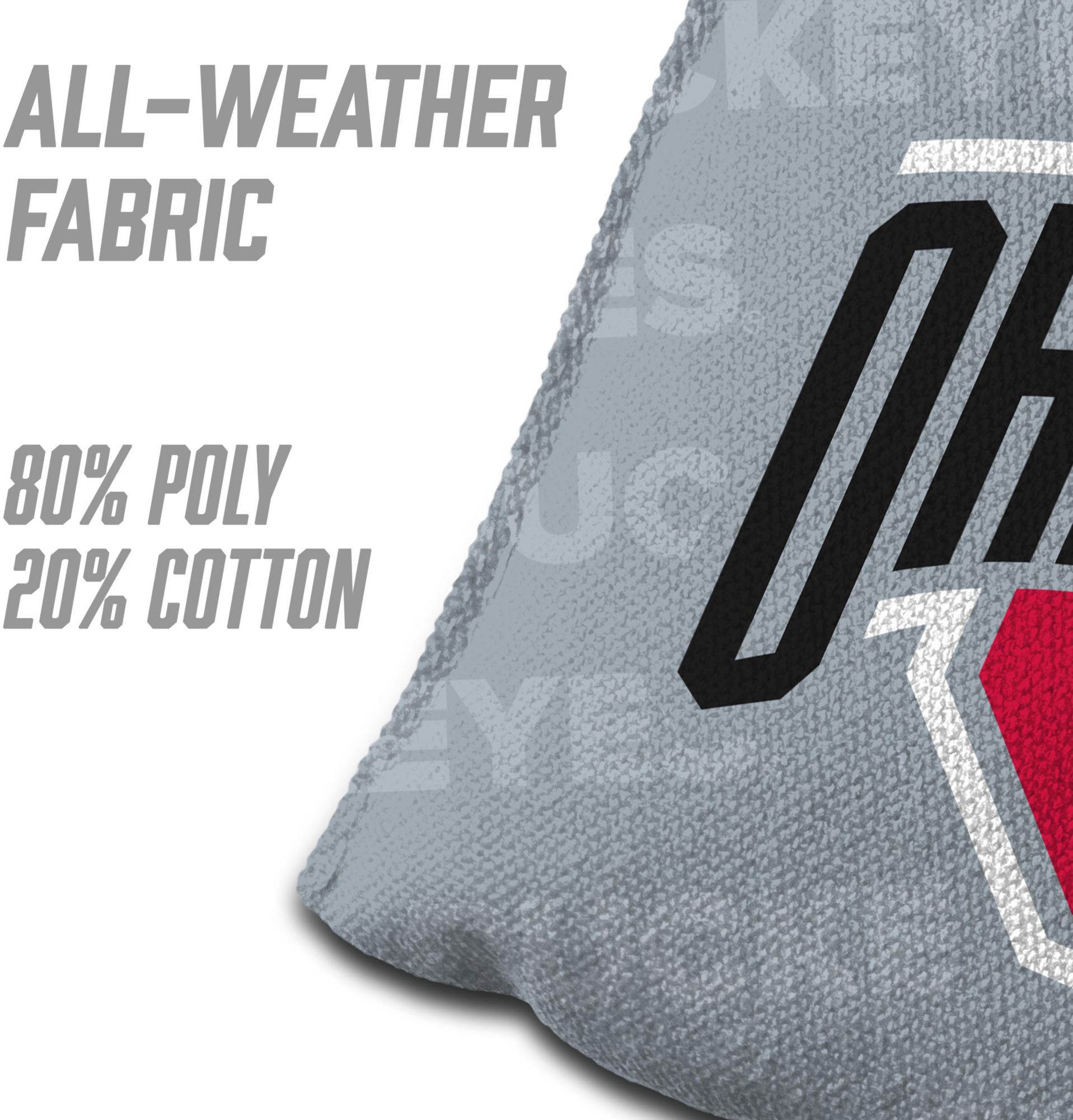 YouTheFan Ohio State Buckeyes Grey 4-Pack Cornhole Bean Bag Set product image