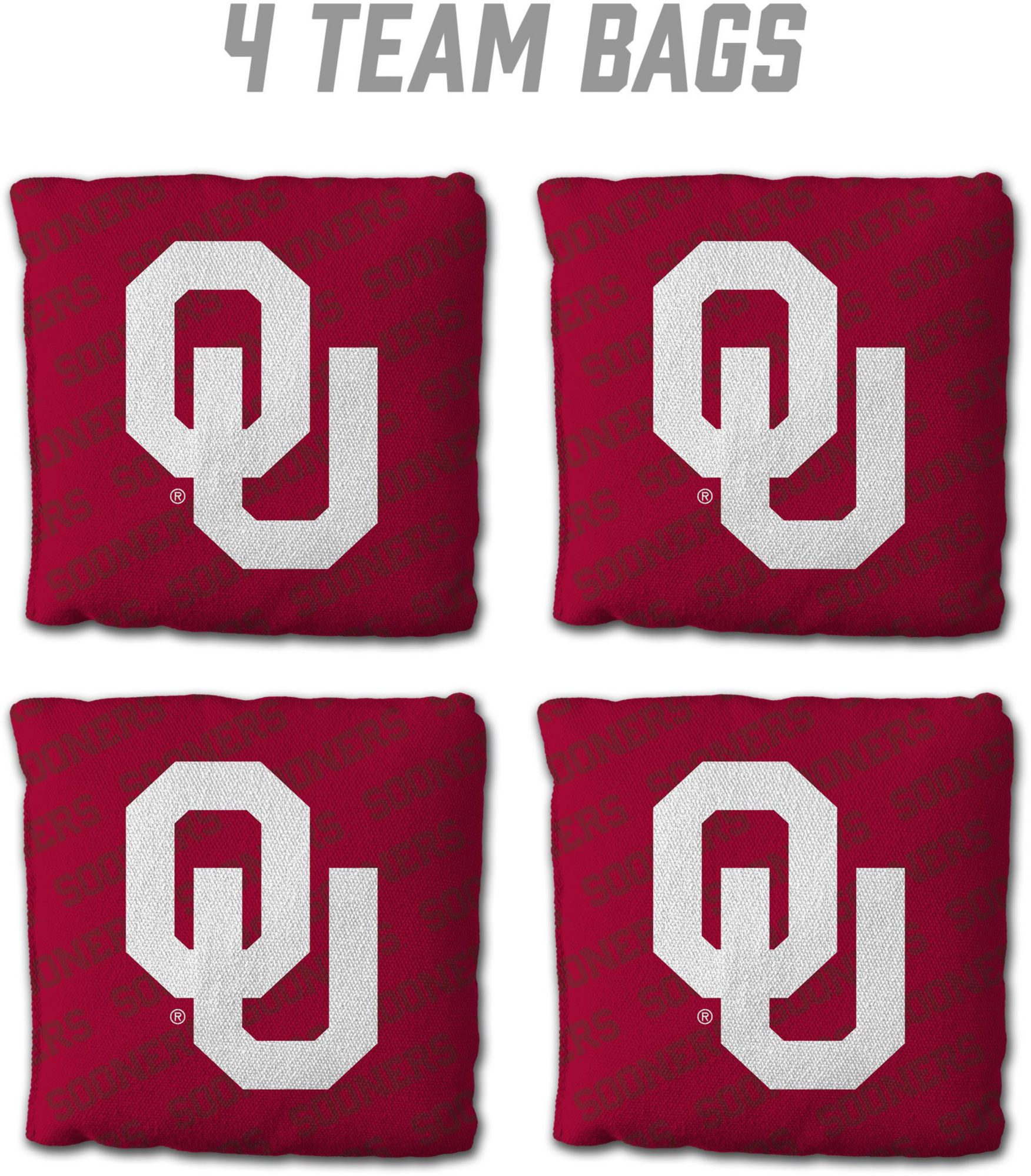 YouTheFan Oklahoma Sooners Red 4-Pack Cornhole Bean Bag Set product image