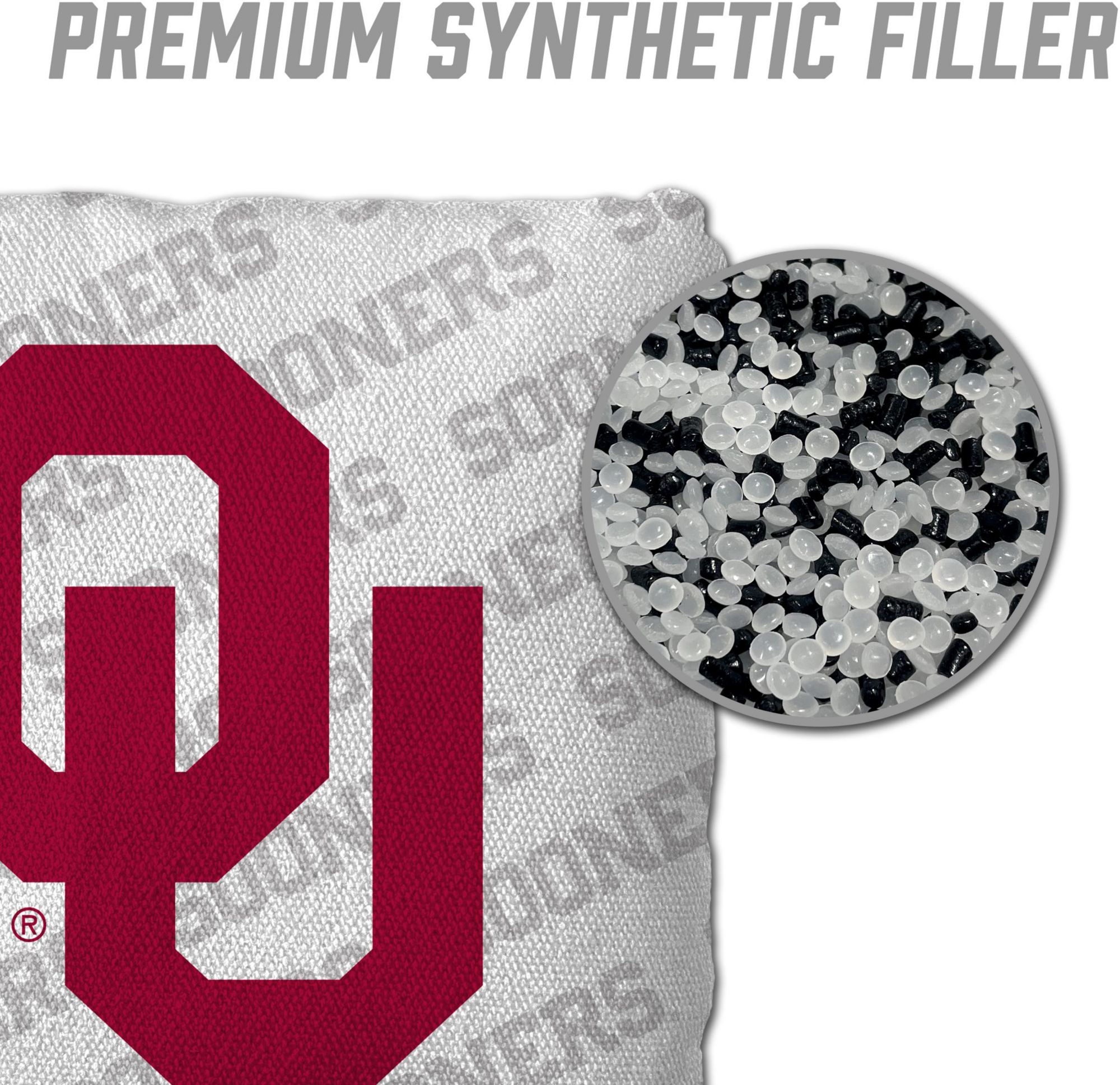 YouTheFan Oklahoma Sooners White 4-Pack Cornhole Bean Bag Set product image