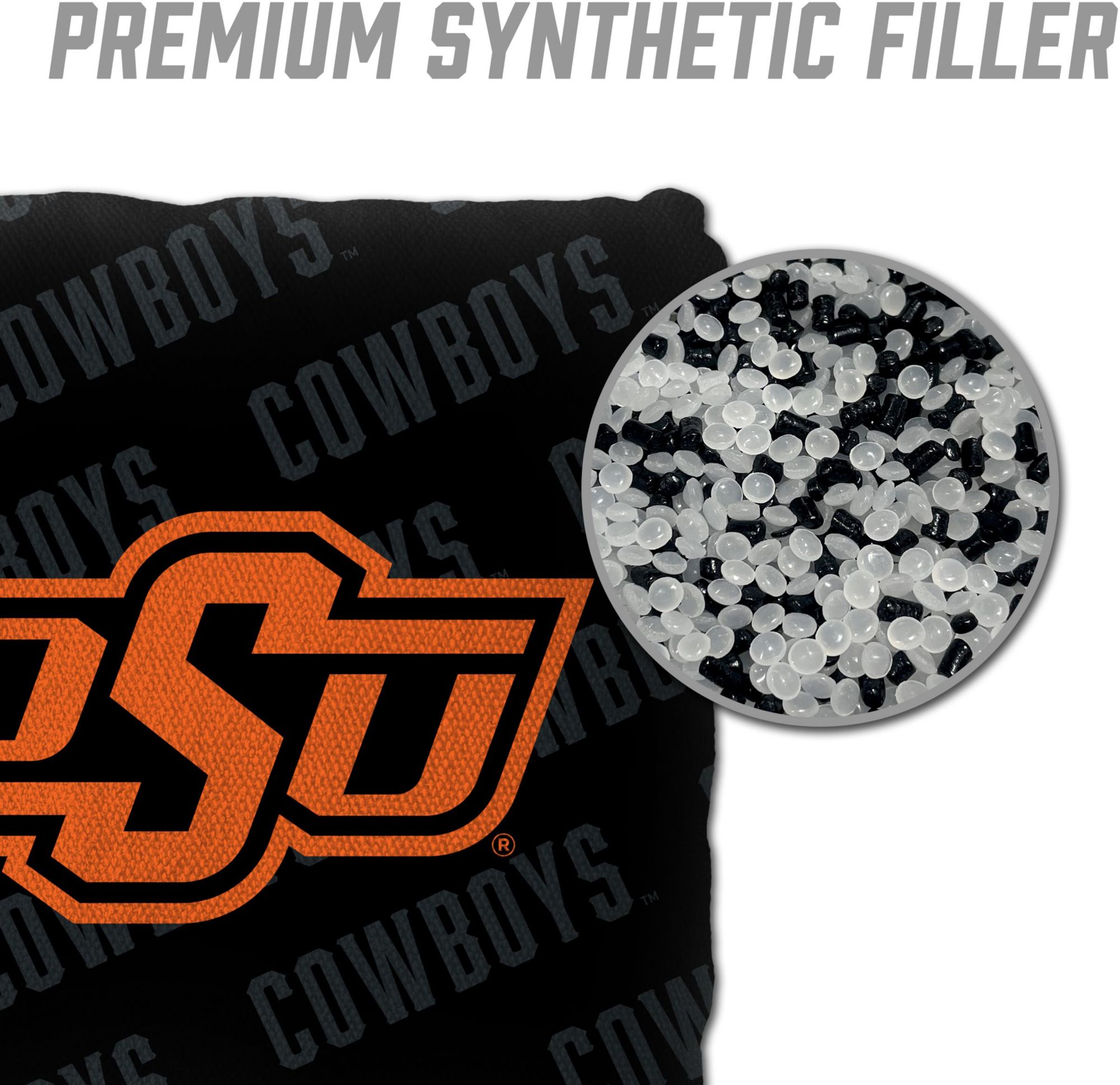 YouTheFan Oklahoma State Cowboys Black 4-Pack Cornhole Bean Bag Set product image