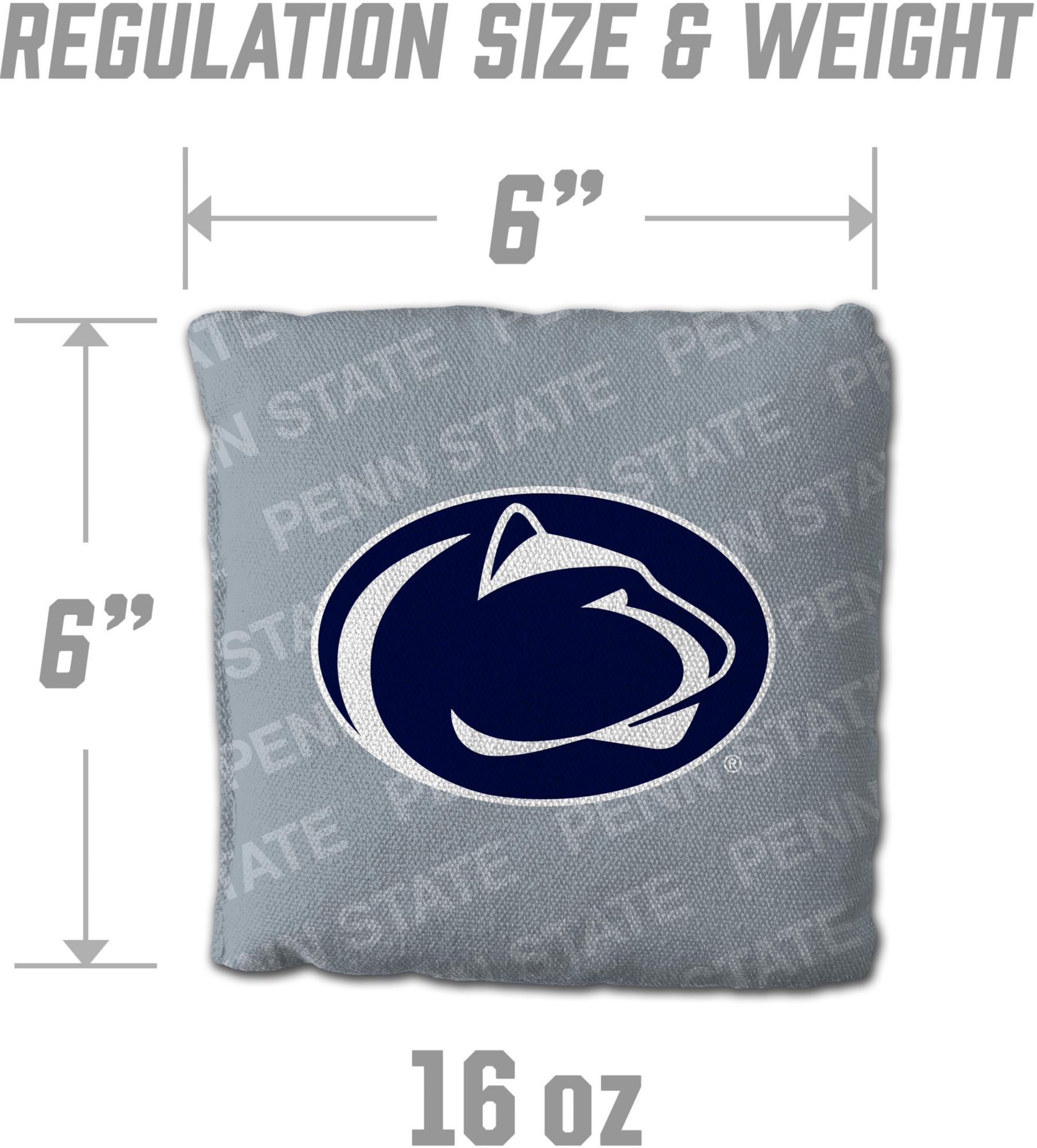 YouTheFan Penn State Nittany Lions Grey 4-Pack Cornhole Bean Bag Set product image