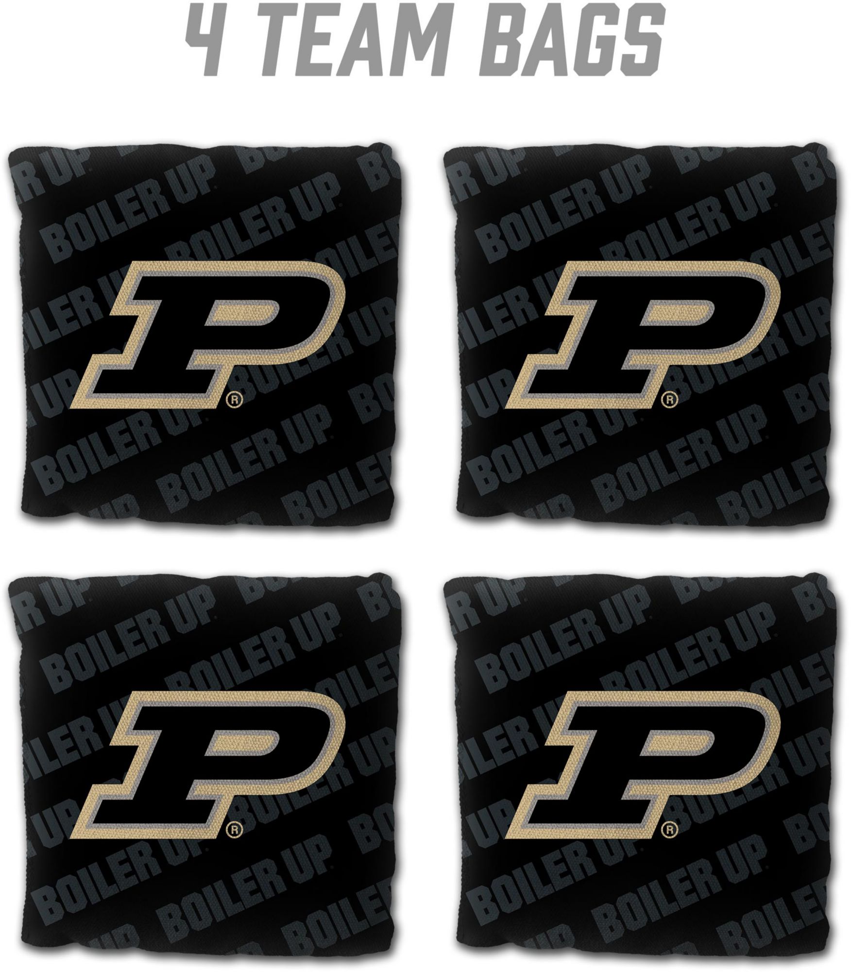 YouTheFan Purdue Boilermakers Black 4-Pack Cornhole Bean Bag Set product image